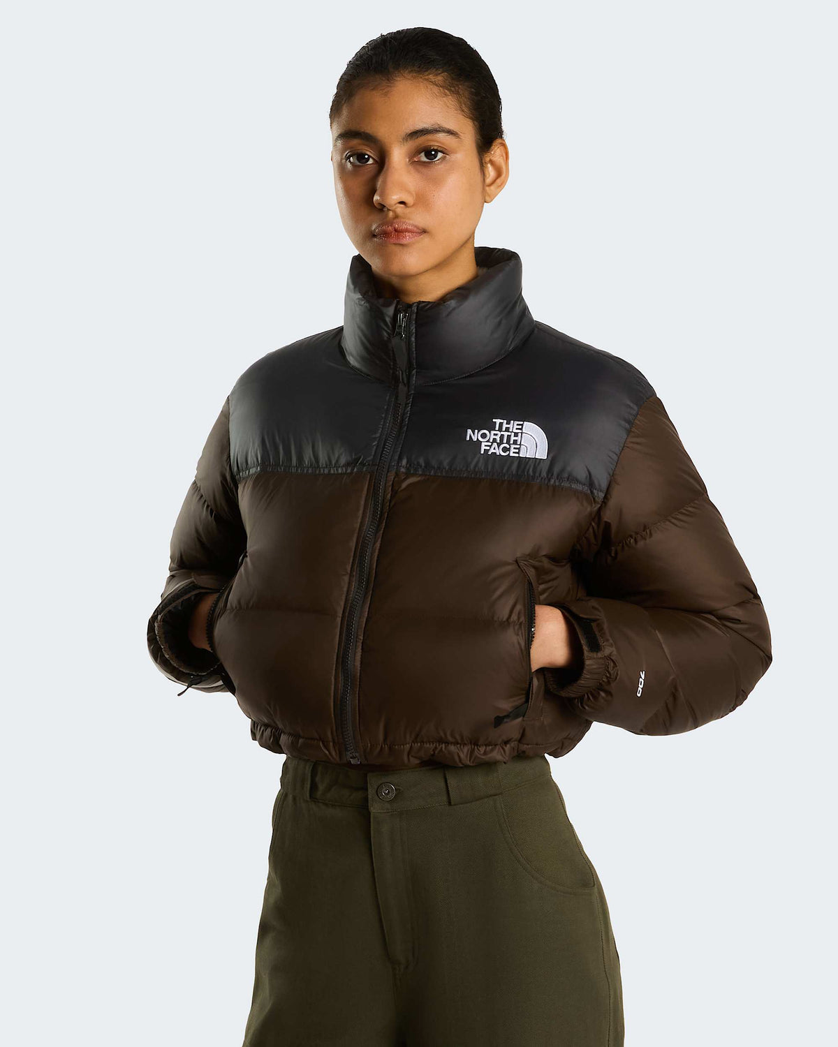 The North Face Nuptse Short donna marrone - foto 1