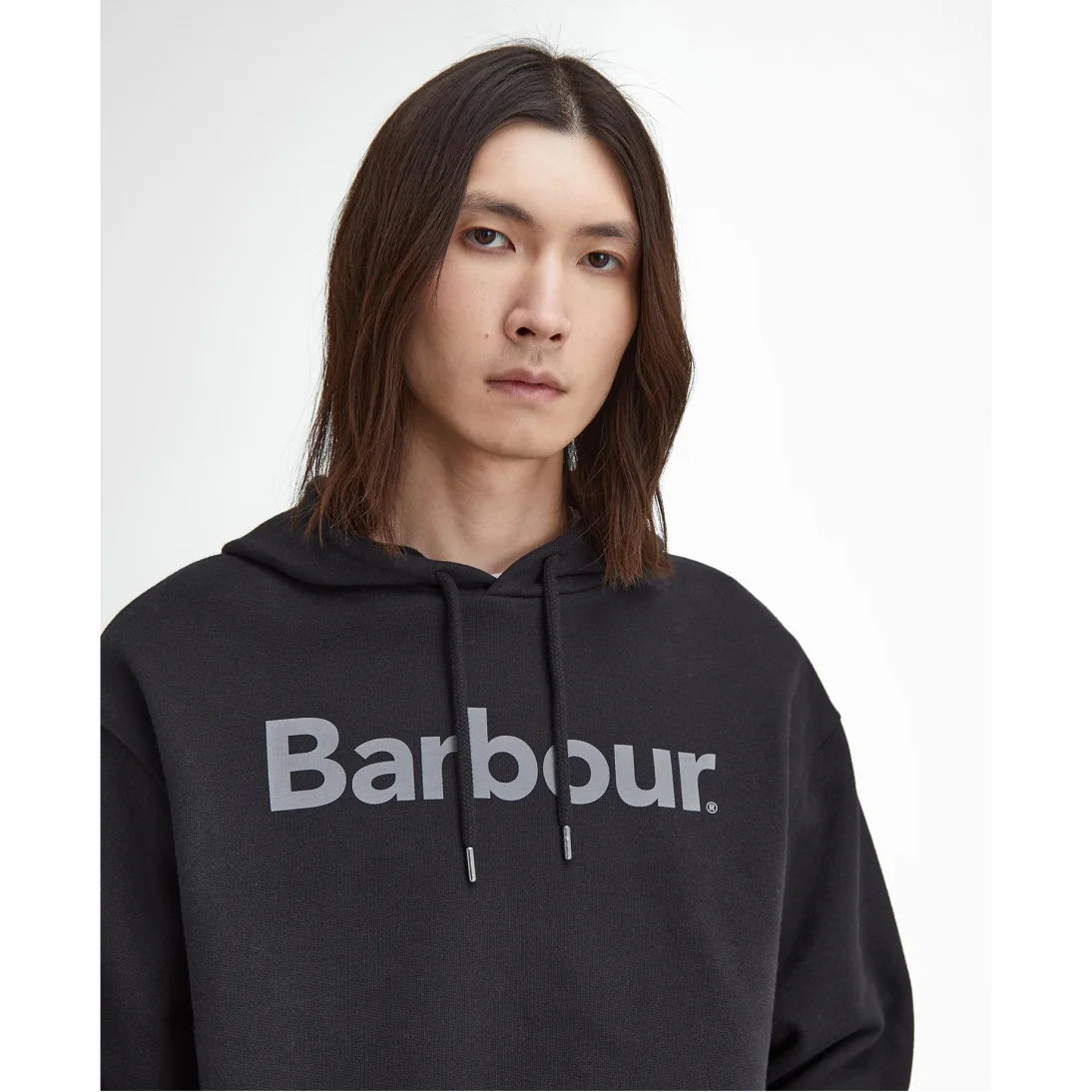 Brushed Nicholas Hoodie Fw24 Barbour - Black