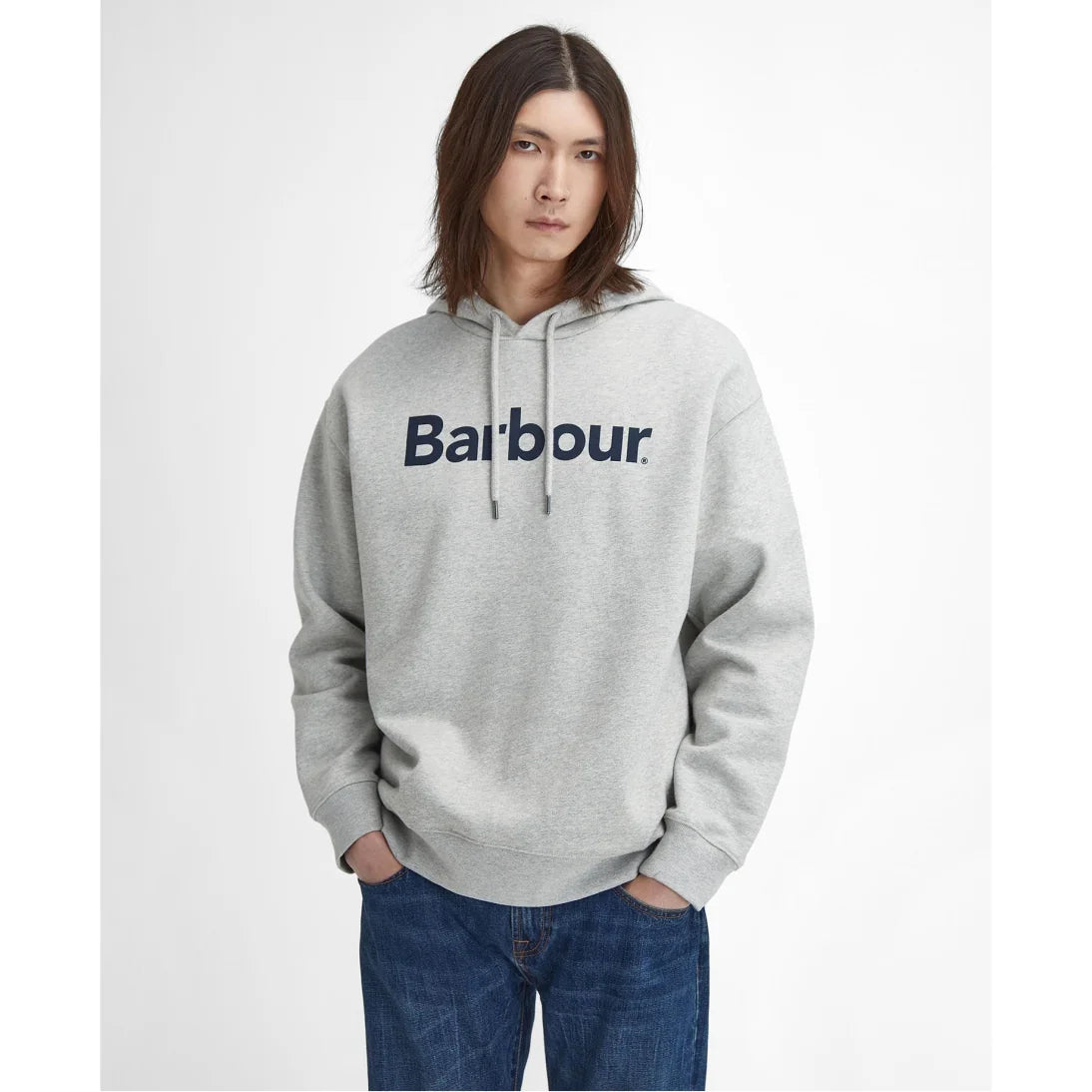 Brushed Nicholas Hoodie Fw24 Barbour - Grey Marl