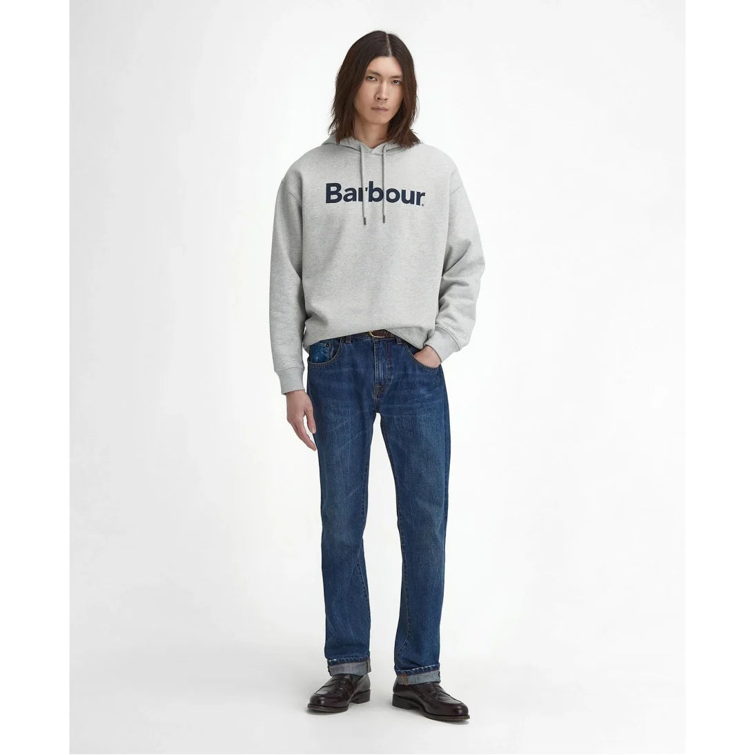 Brushed Nicholas Hoodie Fw24 Barbour - Grey Marl