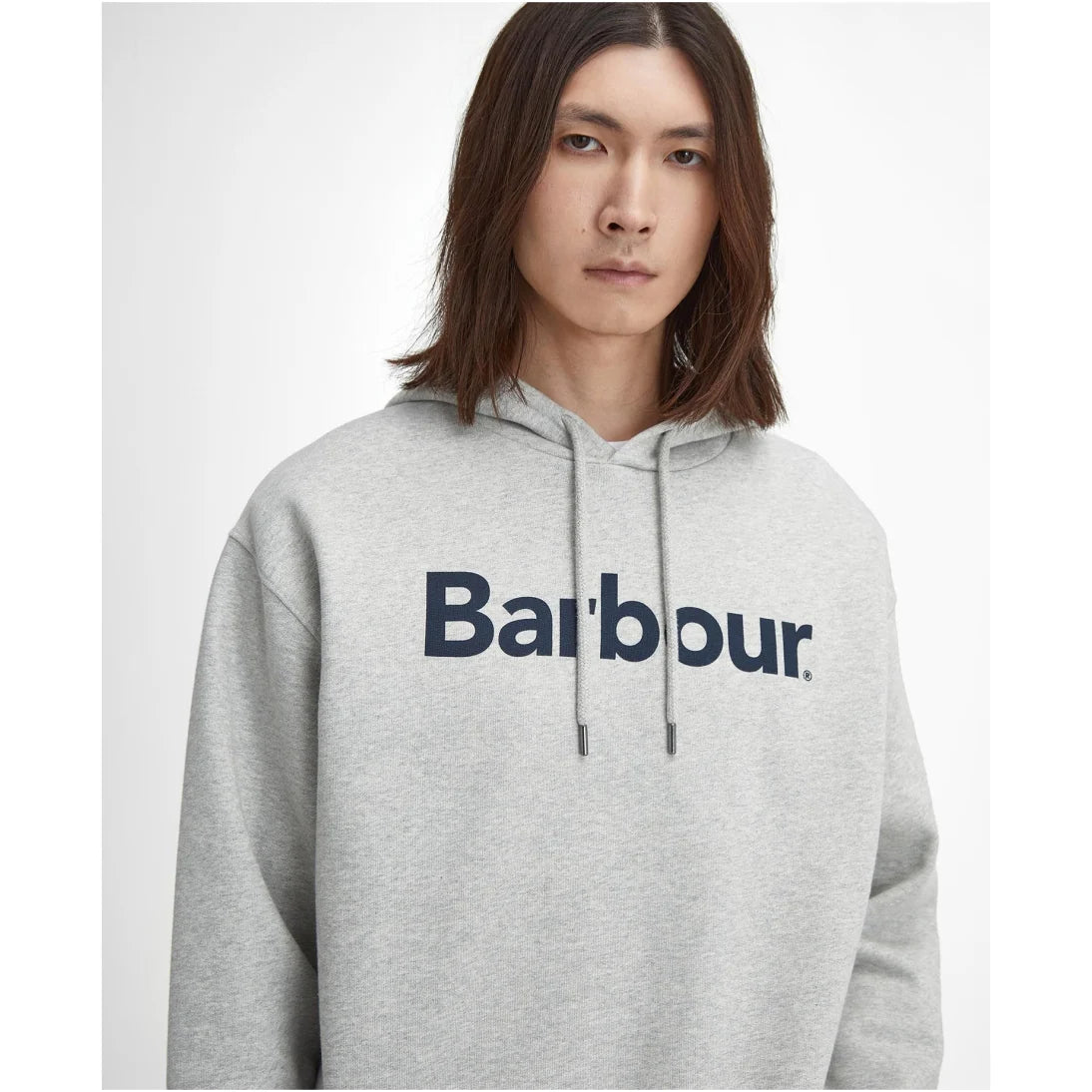 Brushed Nicholas Hoodie Fw24 Barbour - Grey Marl