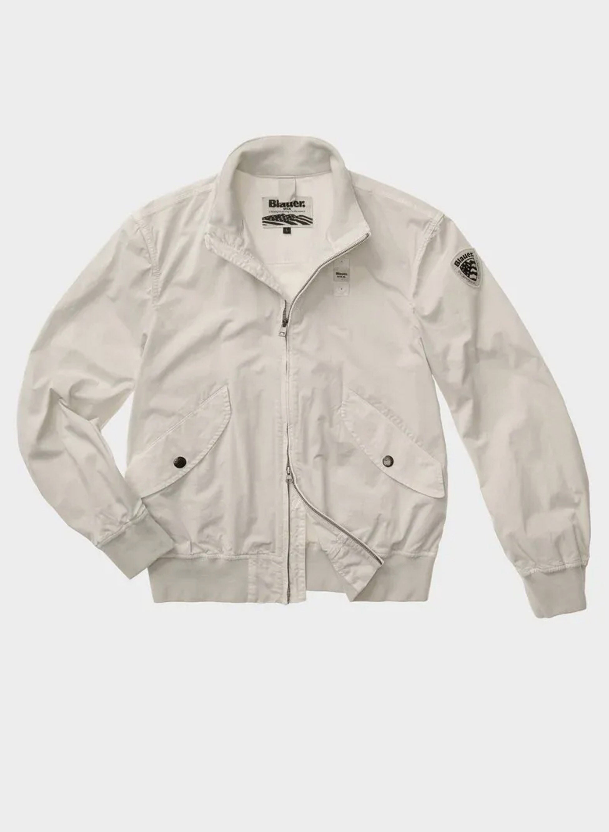 BOMBER NYLON AND NEOPRENE LAURIE BLAUER WOMAN - BIANCO NEVE