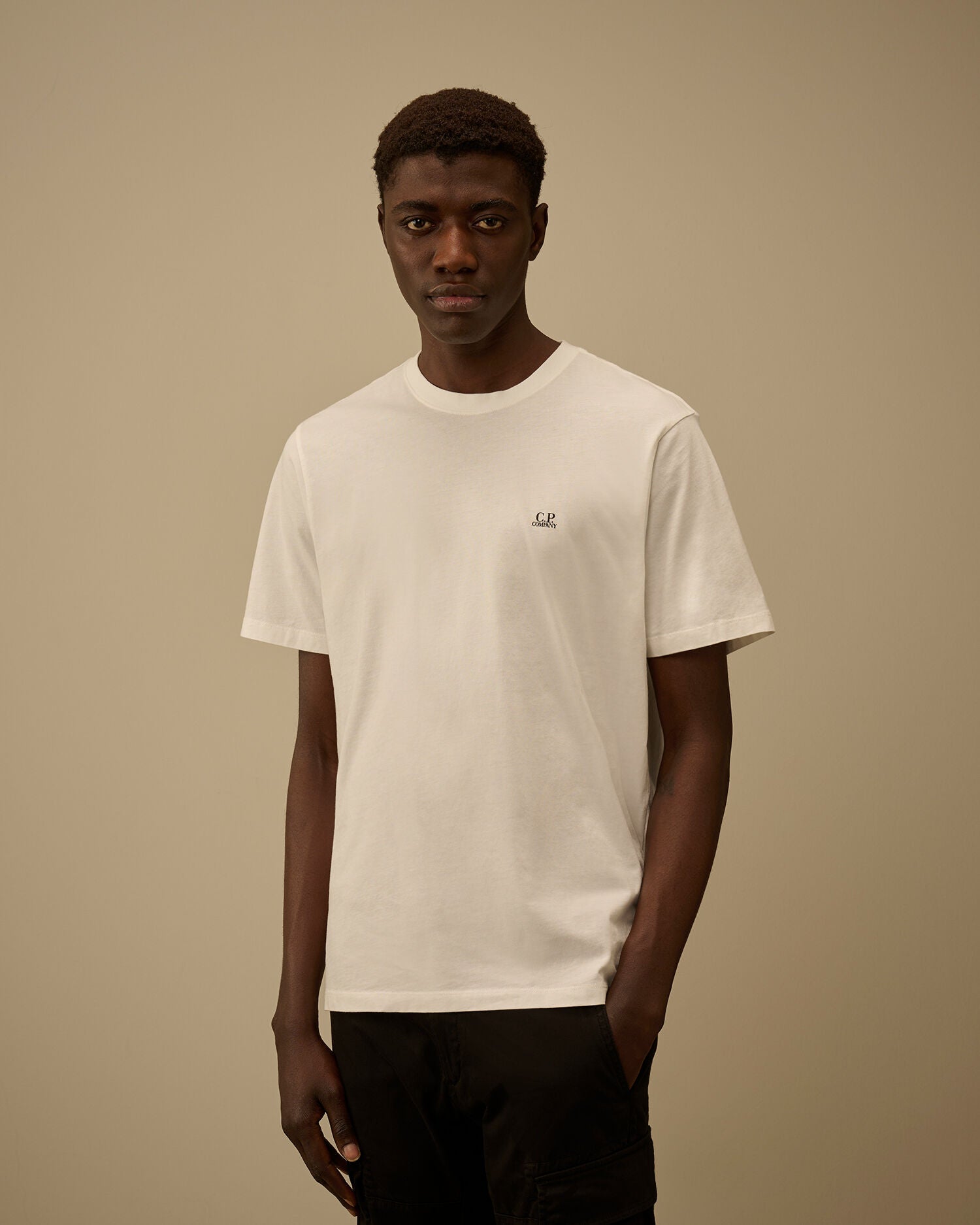 30/1 Jersey Short Sleeve Goggle T-Shirt C.P. Company - Gauze White