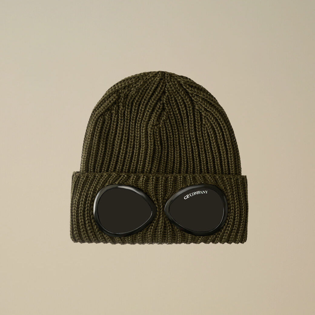Extrafine Merino Wool Goggle Beanie CP Company® AW25 - Ivy Green