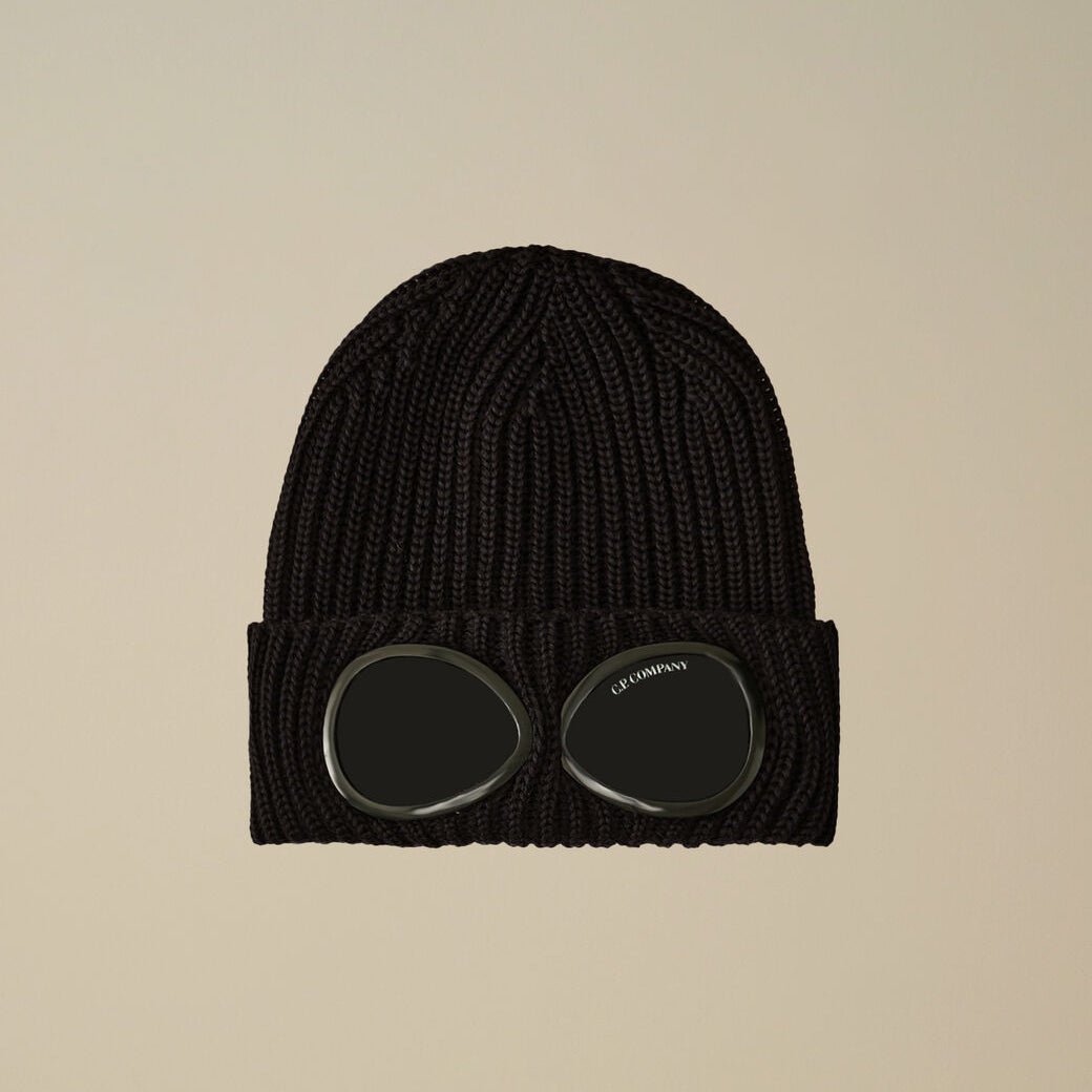 Extrafine Merino Wool Goggle Beanie CP Company® AW25 - Black
