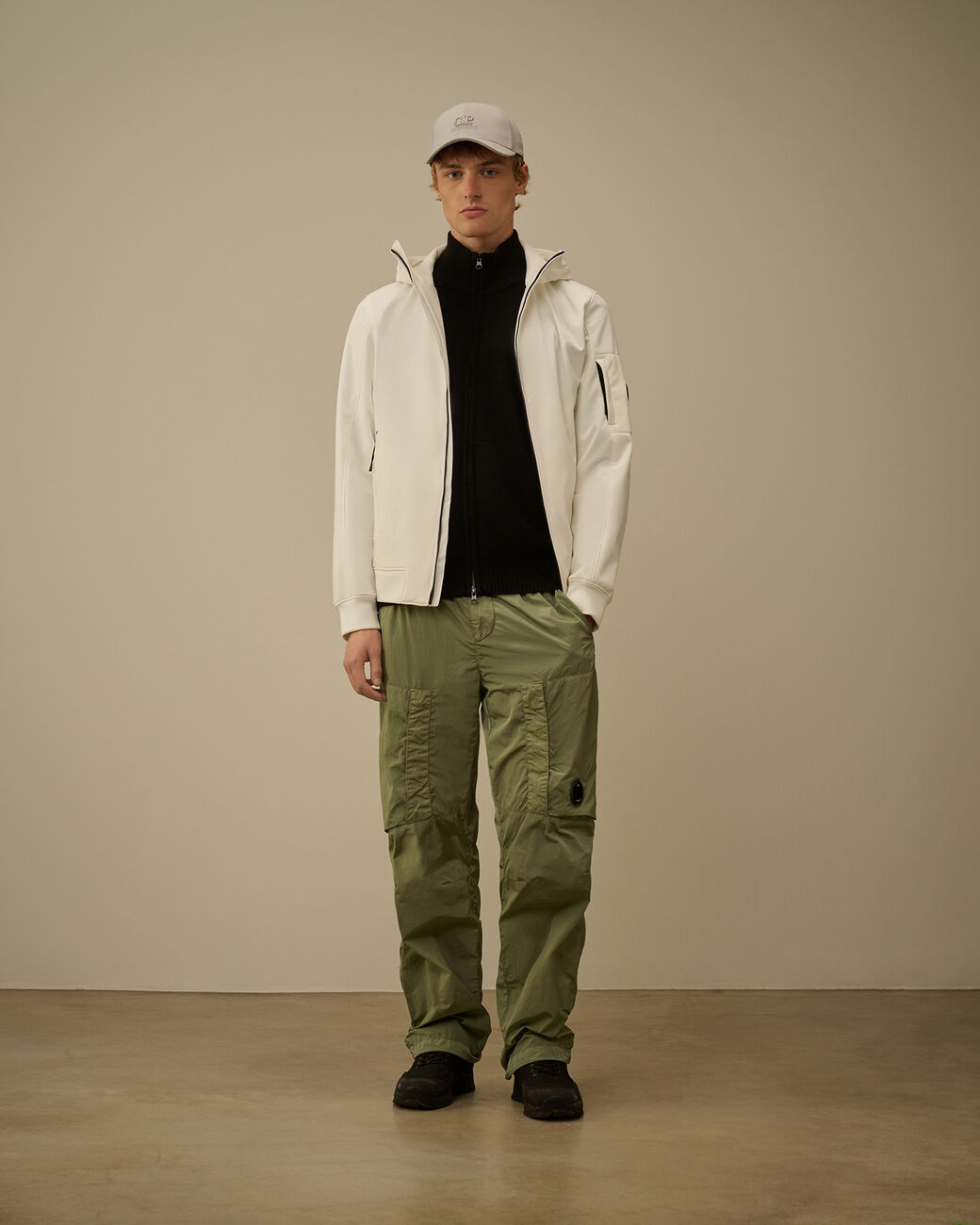 Lambswool GRS Full Zip Sweater CP Company® AW25 - Black