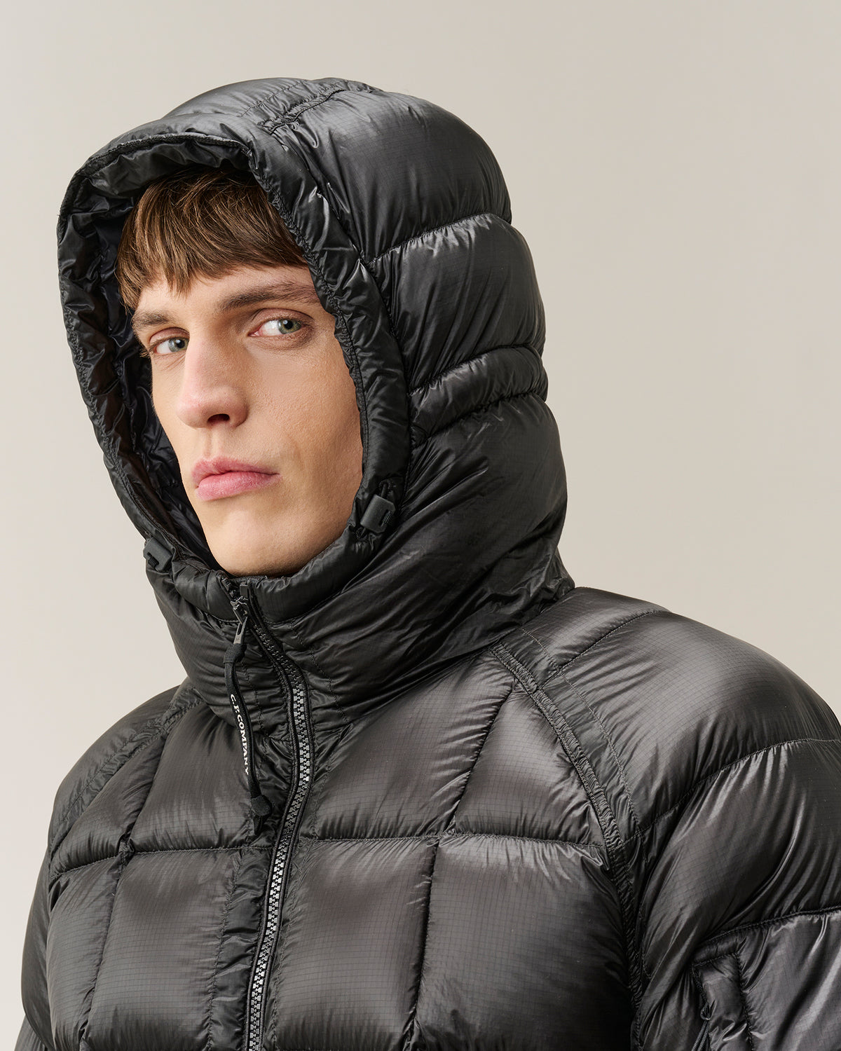 C.P. Company D.D. Shell Hooded Down Jacket - Black, detail 4