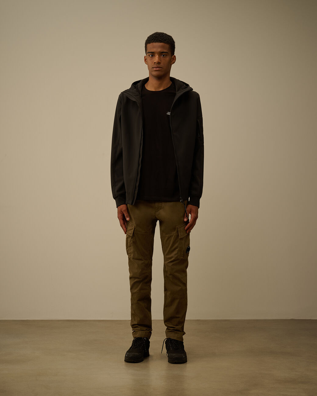 Stretch Sateen Ergonomic Lens Cargo Pants CP Company® AW25 - Ivy Green