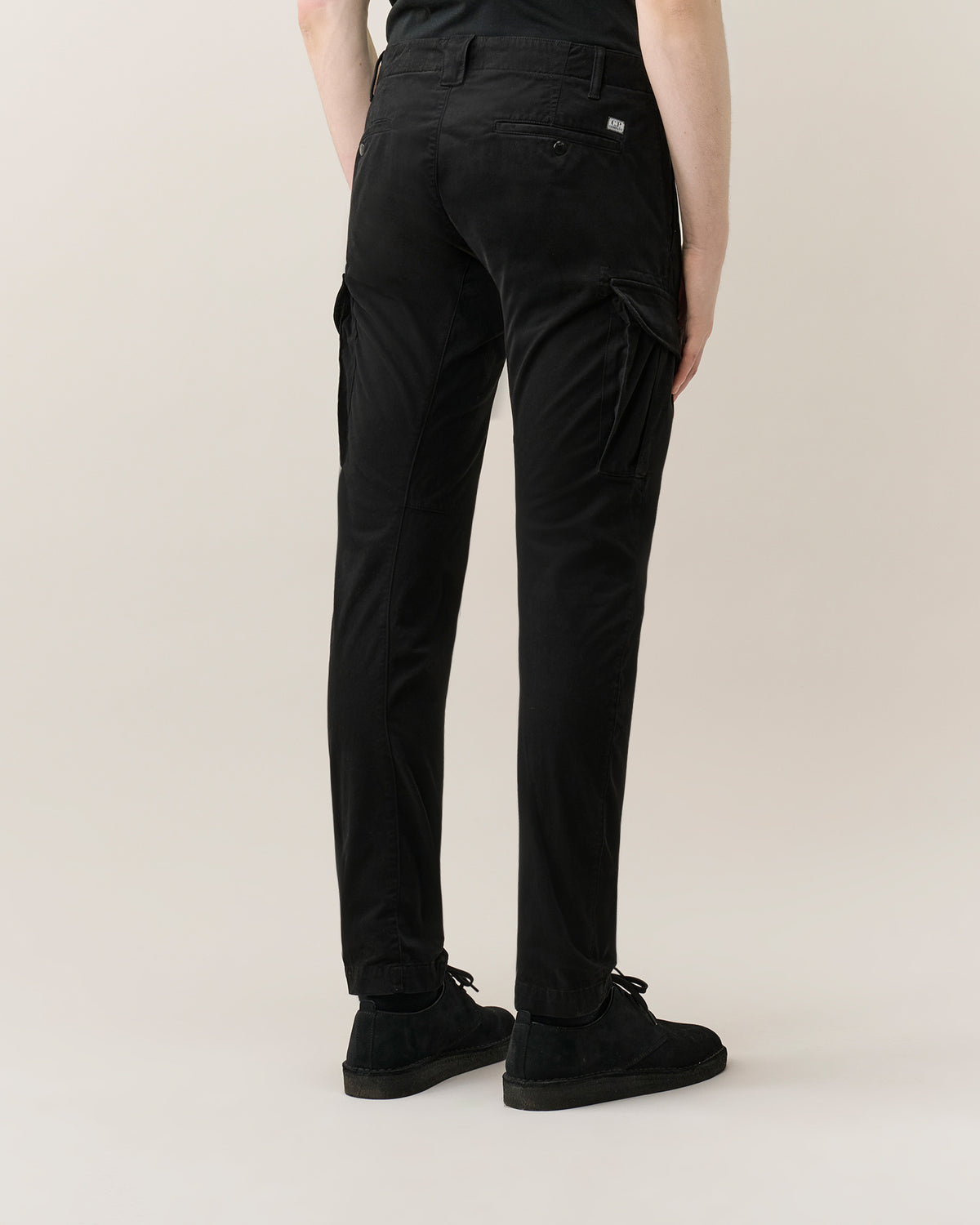 C.P. Company Stretch Sateen Ergonomic Cargo Pants - Black, detail 2