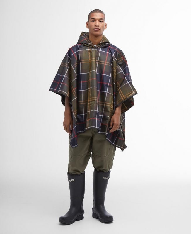 Tartan Showerproof Poncho Fw24 Barbour International - Classic Tartan