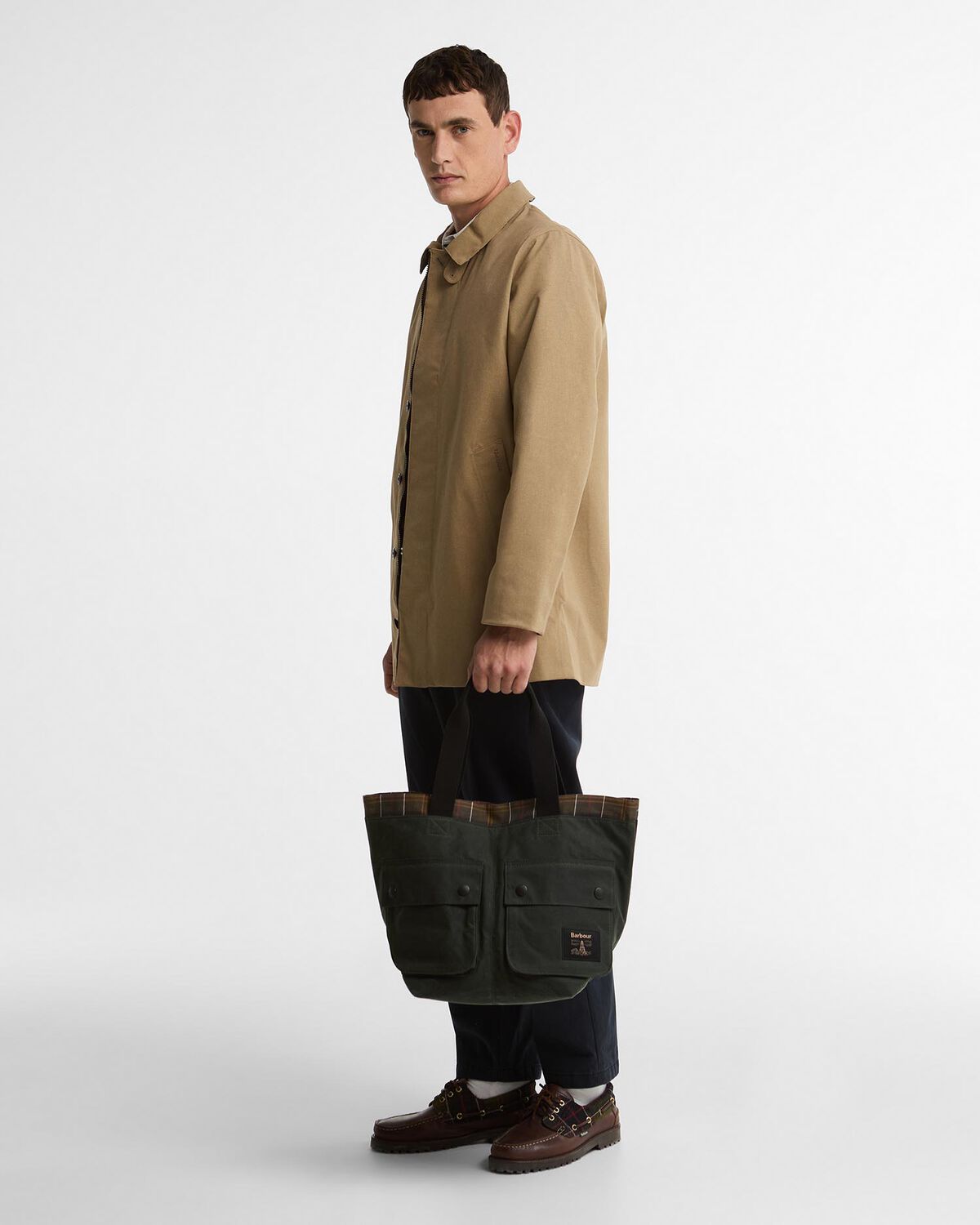 Barbour – Field Wax Carry All Tote – Sage/Classic