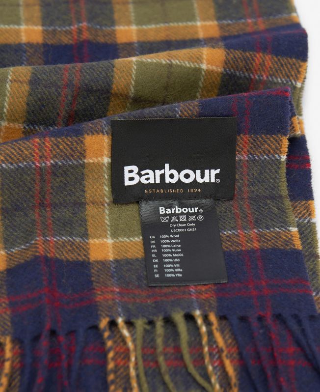 Tartan Lambswool Scarf Fw24 Barbour International - Green / Navy / Red