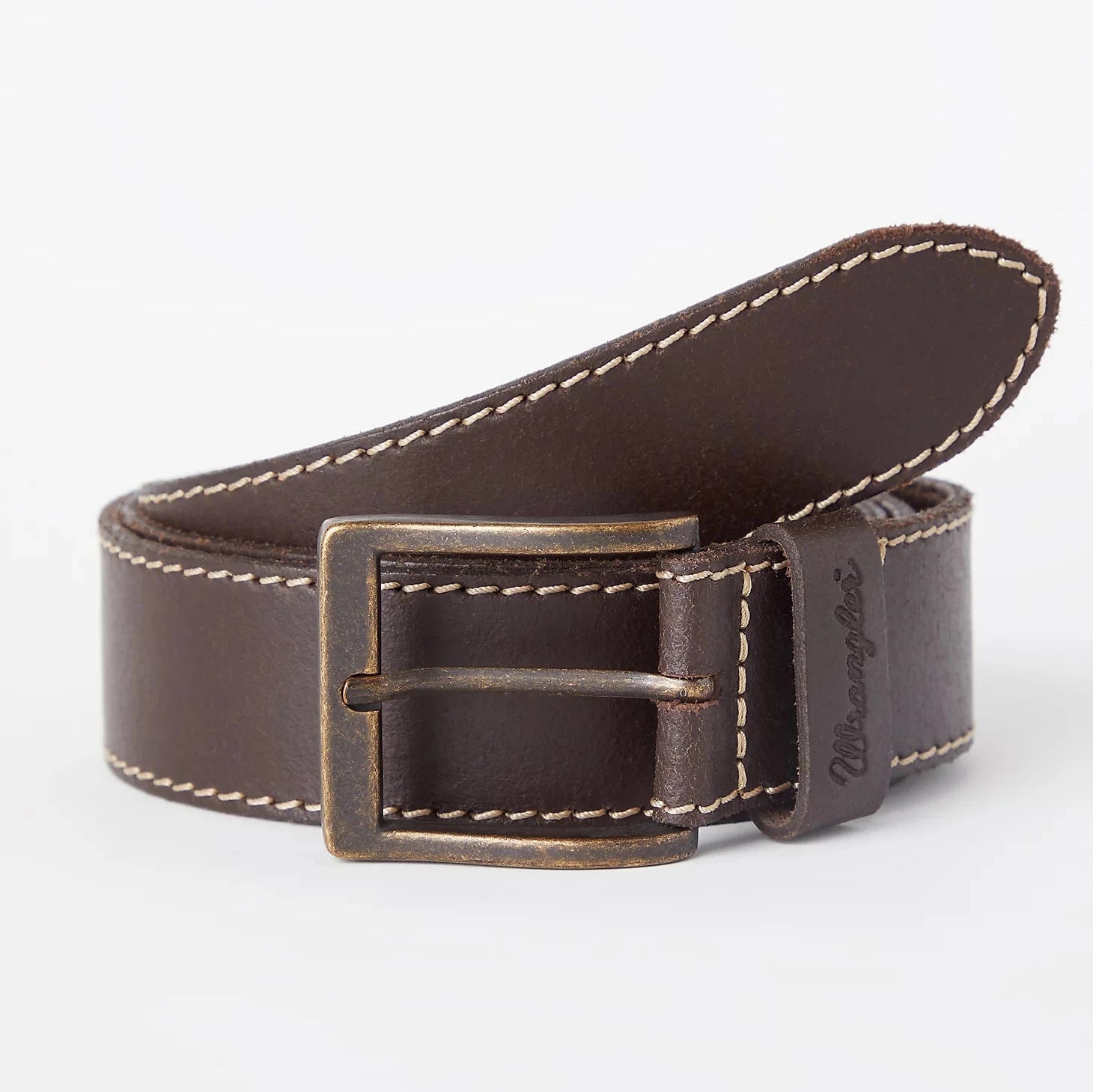 Metal Loop Belt Wrangler - Brown