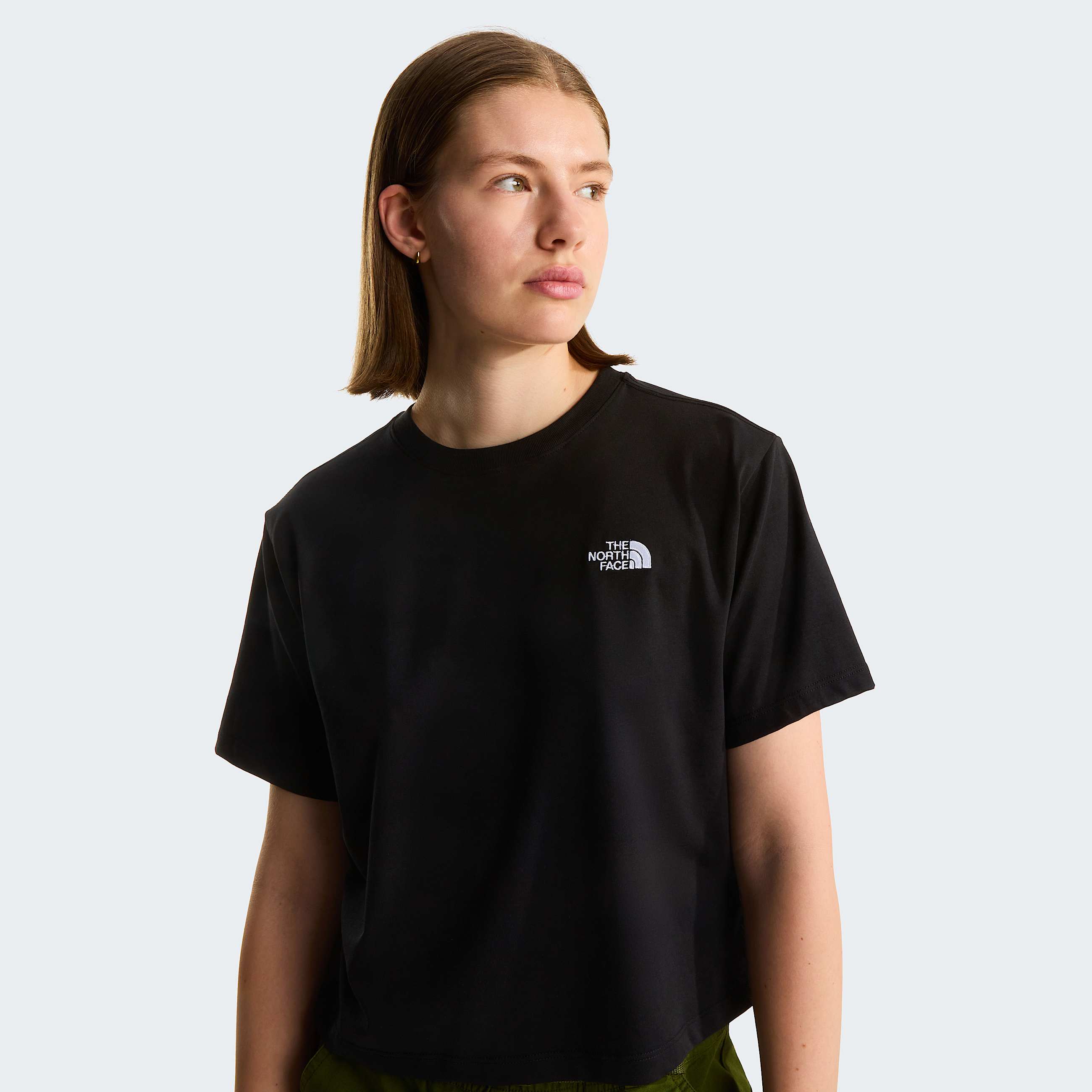 Simple Dome Cropped Relaxed T-Shirt The North Face Donna - TNF Black