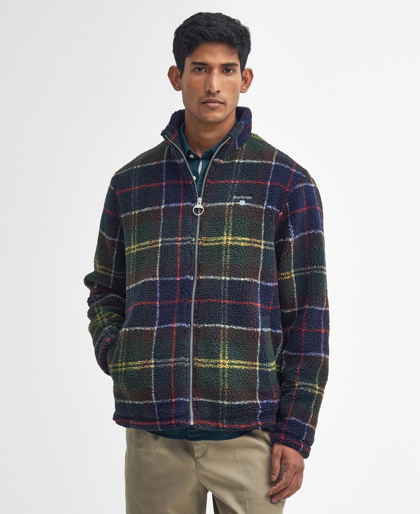 Tartan Fleece Zip Through Fw24 Barbour Lowlands Fleece - Classic Tartan