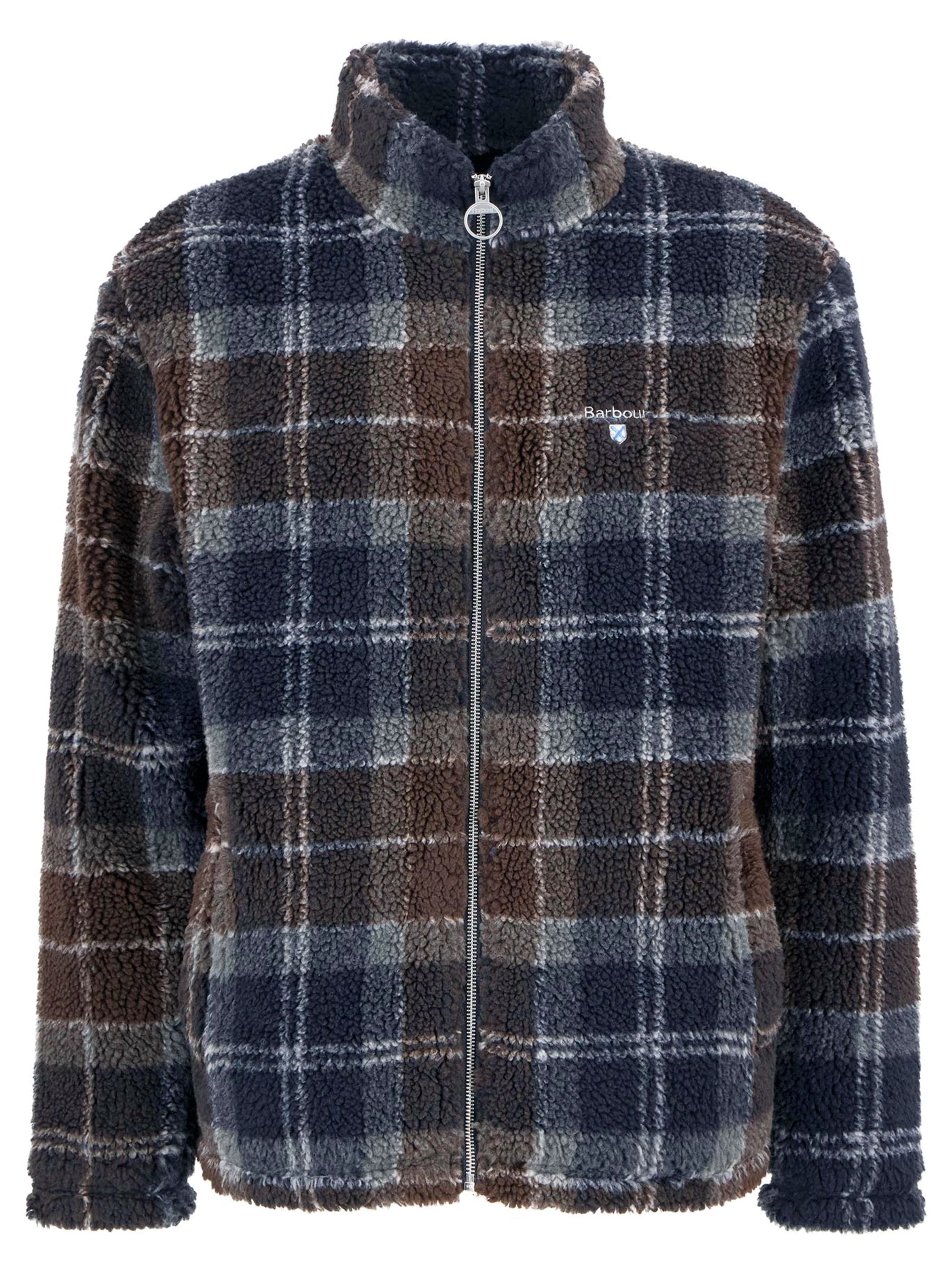 Tartan Fleece Zip Through AW25 Barbour - Midnight Oak Tartan