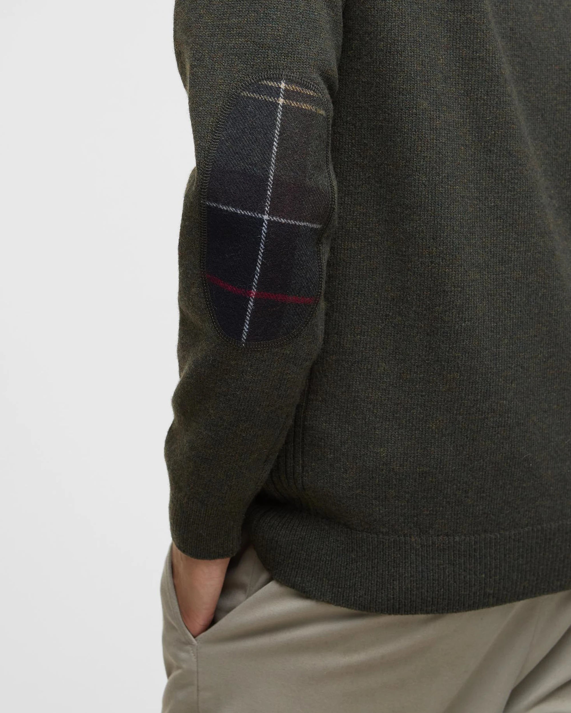 Holden Crew Neck Sweater AW25 Barbour - Olive Marl