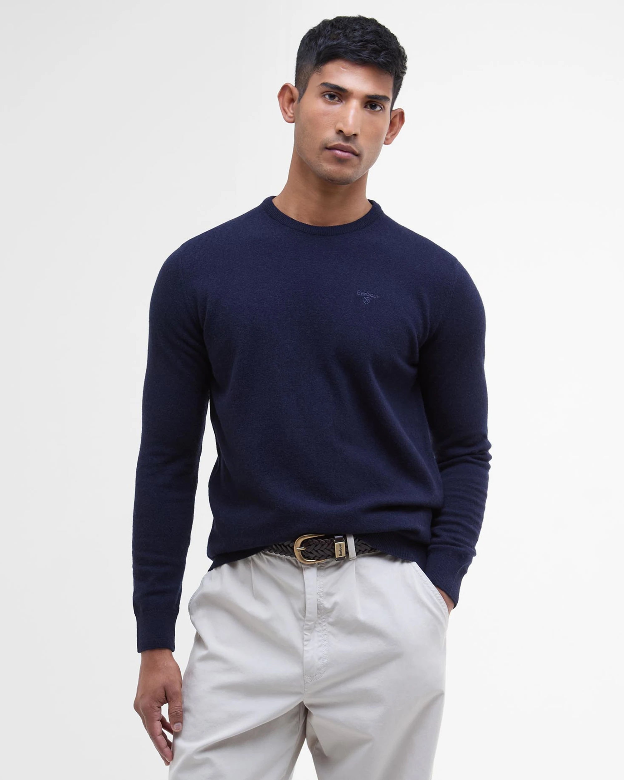 Essential L/Wool Crew AW25 Barbour - Navy