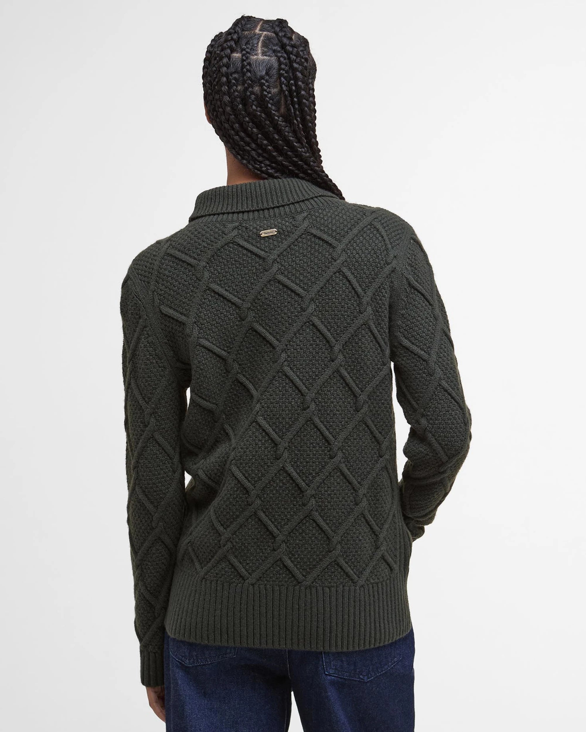 Burne Roll Neck Knit AW25 Barbour Donna - Olive