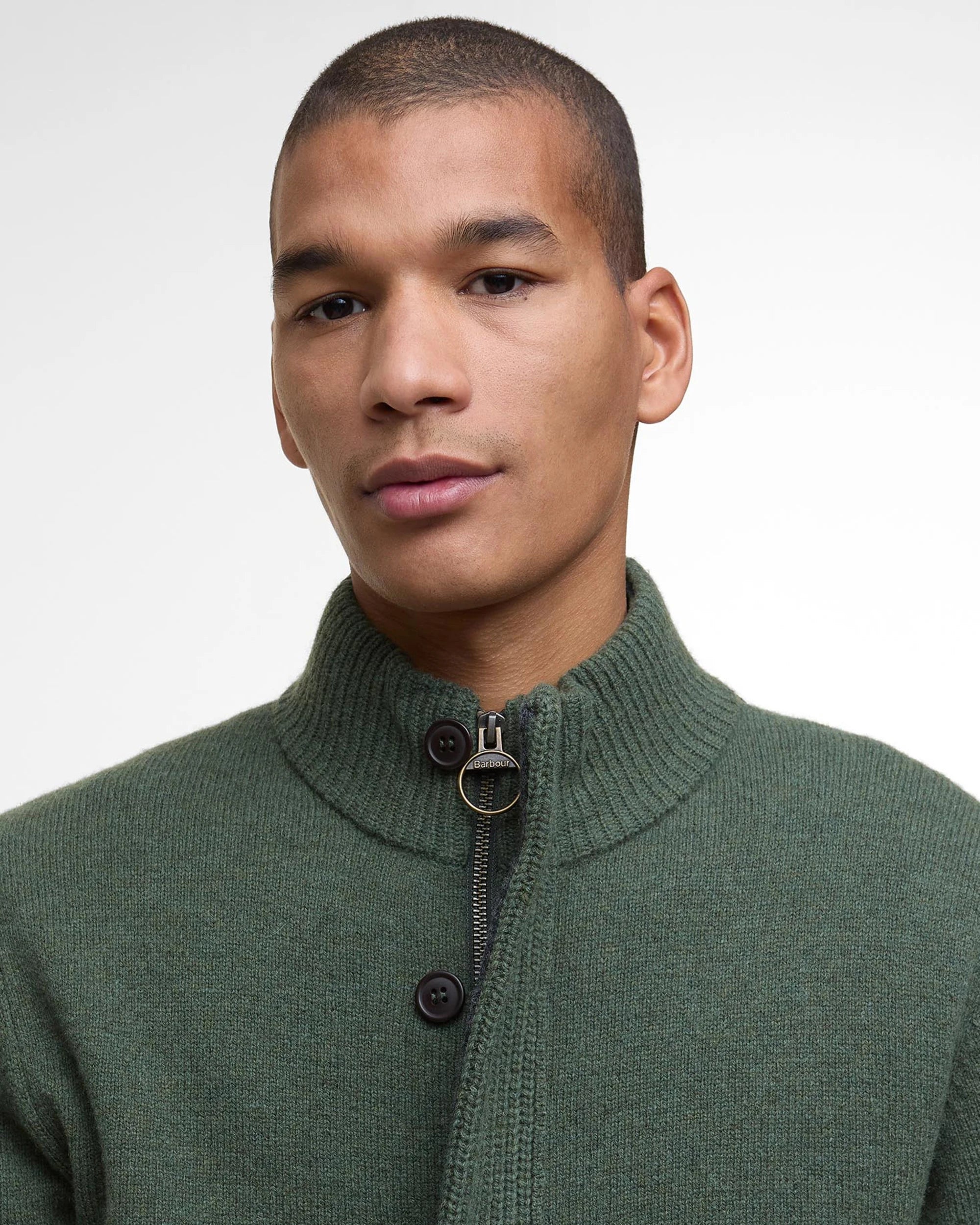 Essential Patch Zip Through AW25 Barbour - Olive