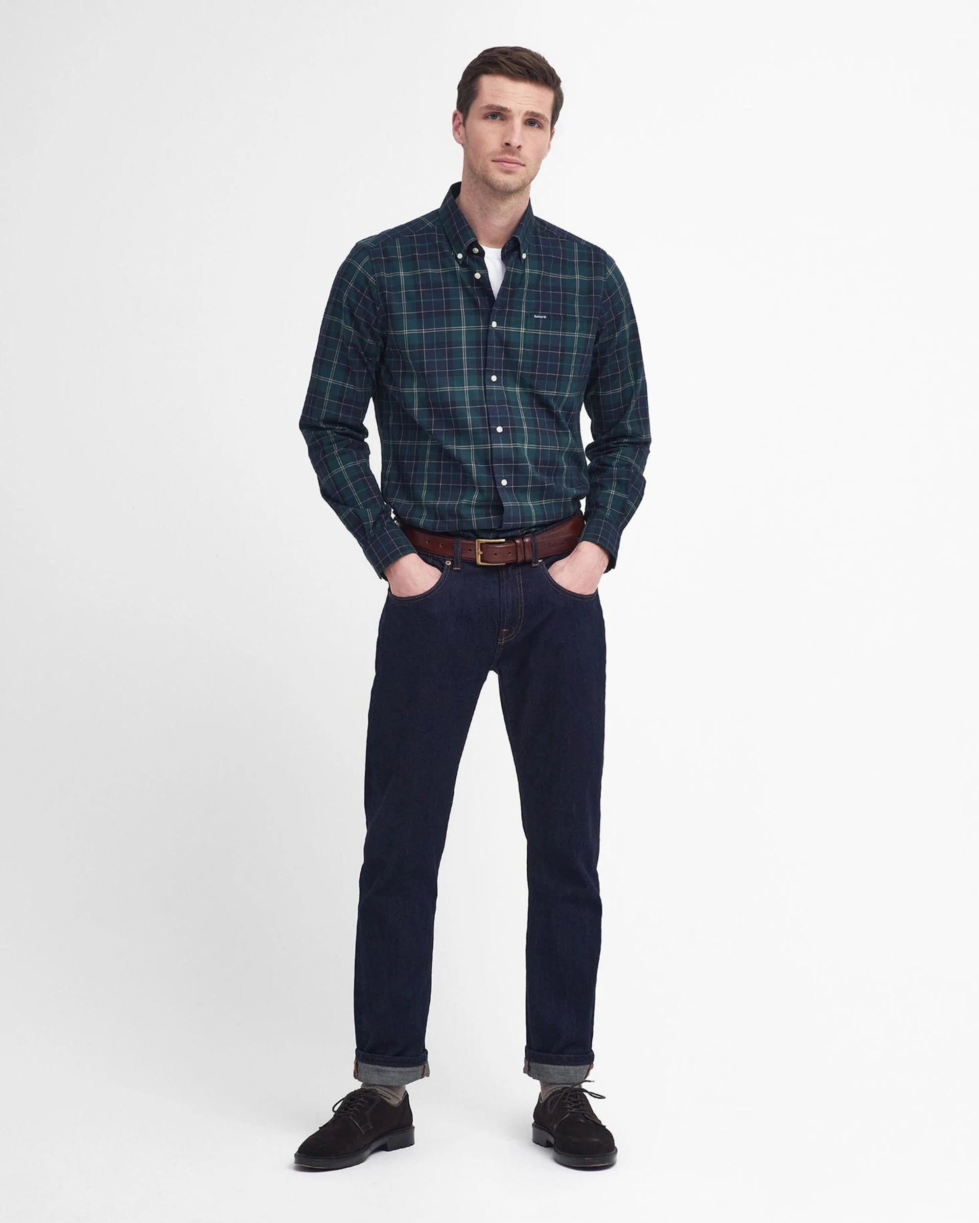 Wetheram Tailored Shirt AW25 Barbour - Green Loch