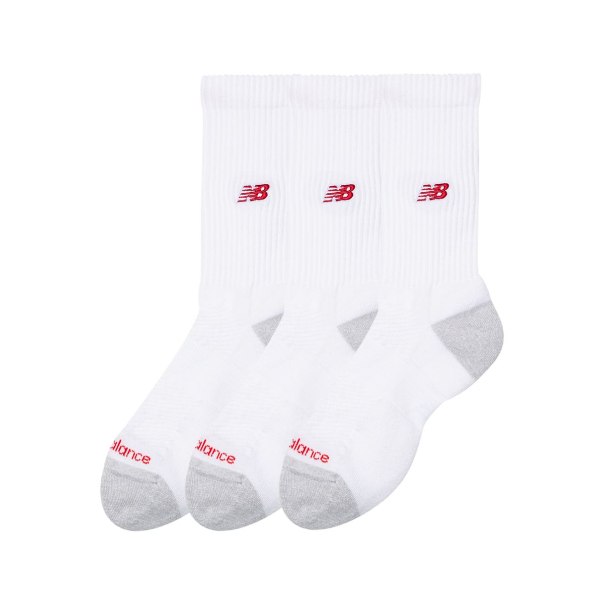 New Balance calzini crew 3 paia bianchi - foto 2