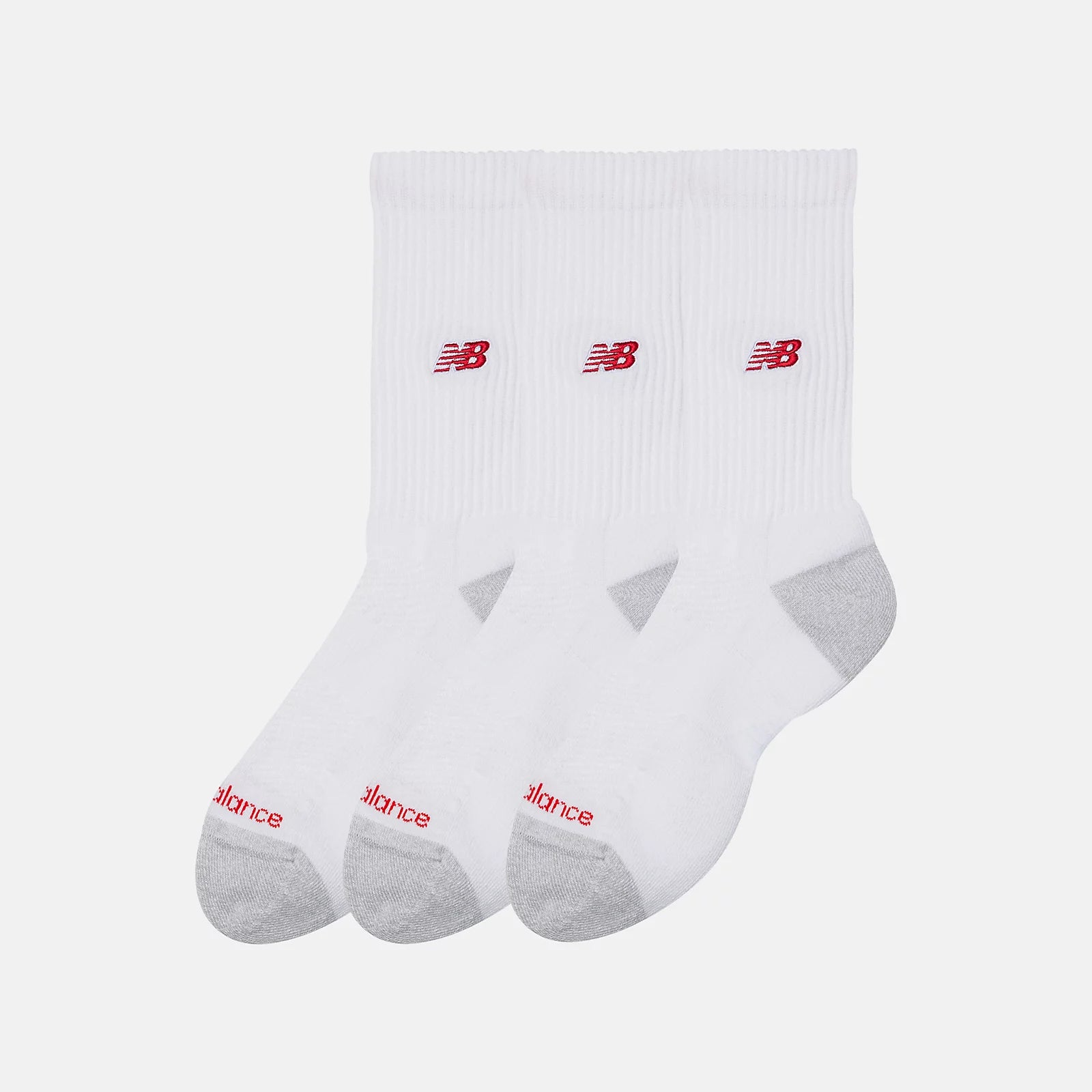 Active Premium Crew 3 Pack Socks New Balance - White