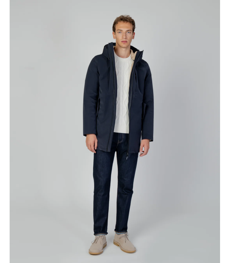 Hydro 3-Way Active Club Check Parka Aquascutum - Navy