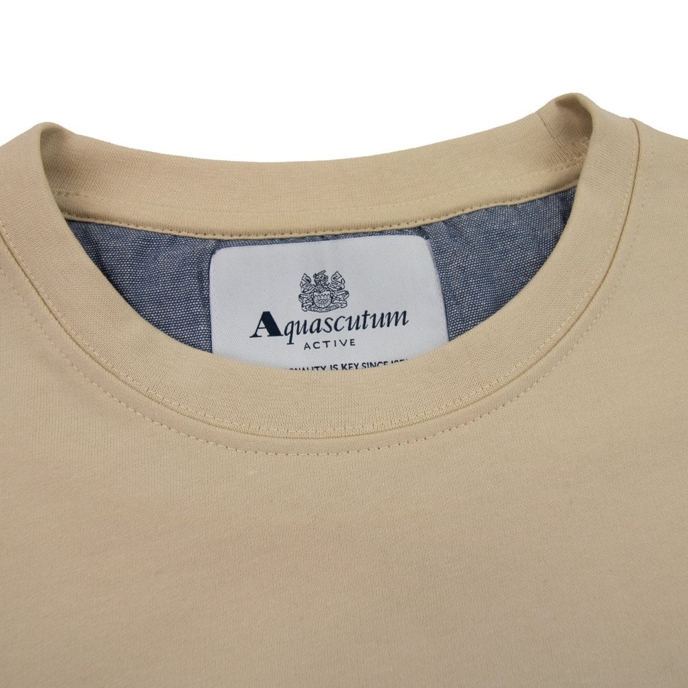 Active Small Logo Crew Neck Aquascutum - Beige