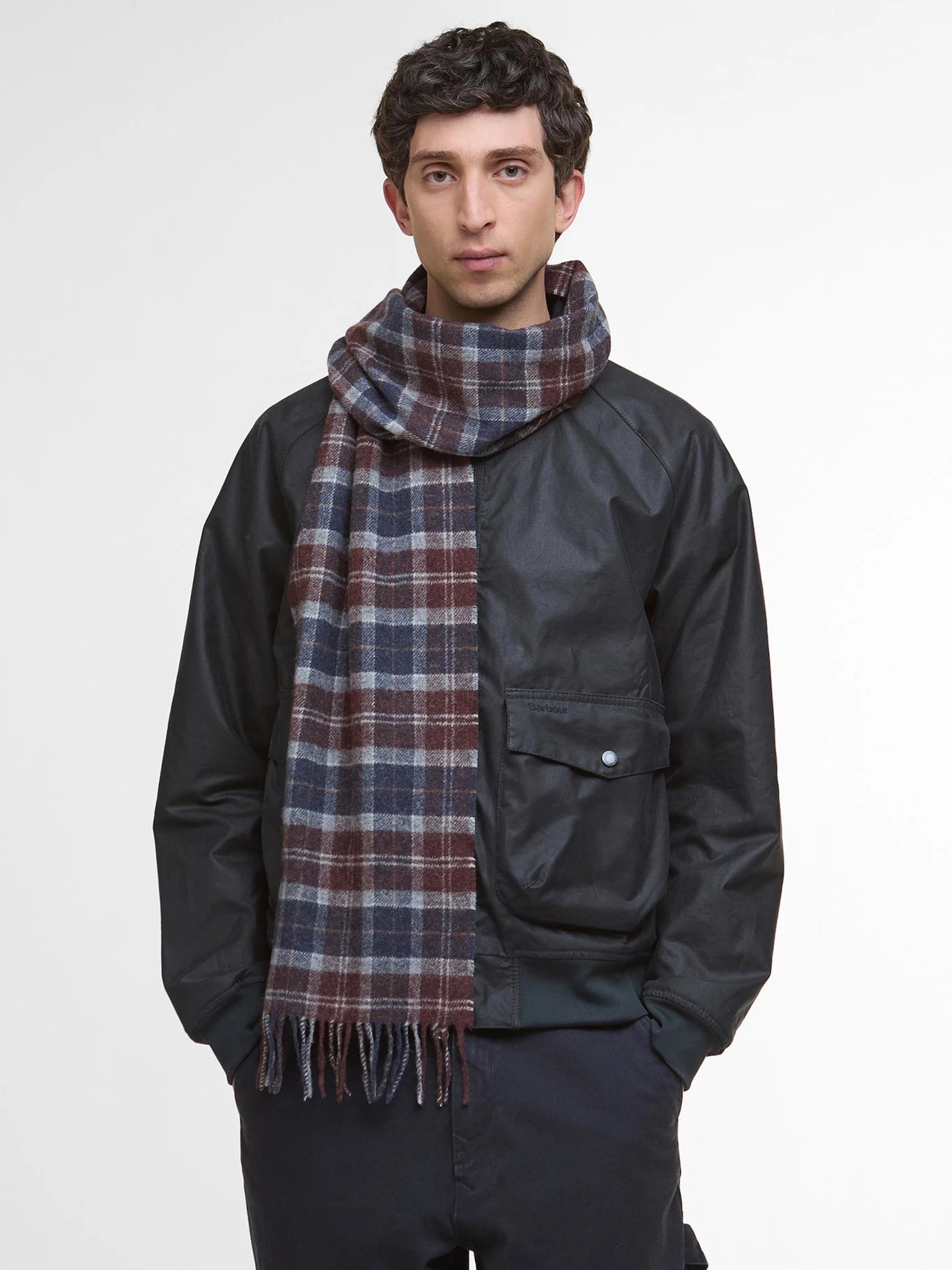 Tartan Lambswool Scarf AW25 Barbour - Midnight Oak Tartan