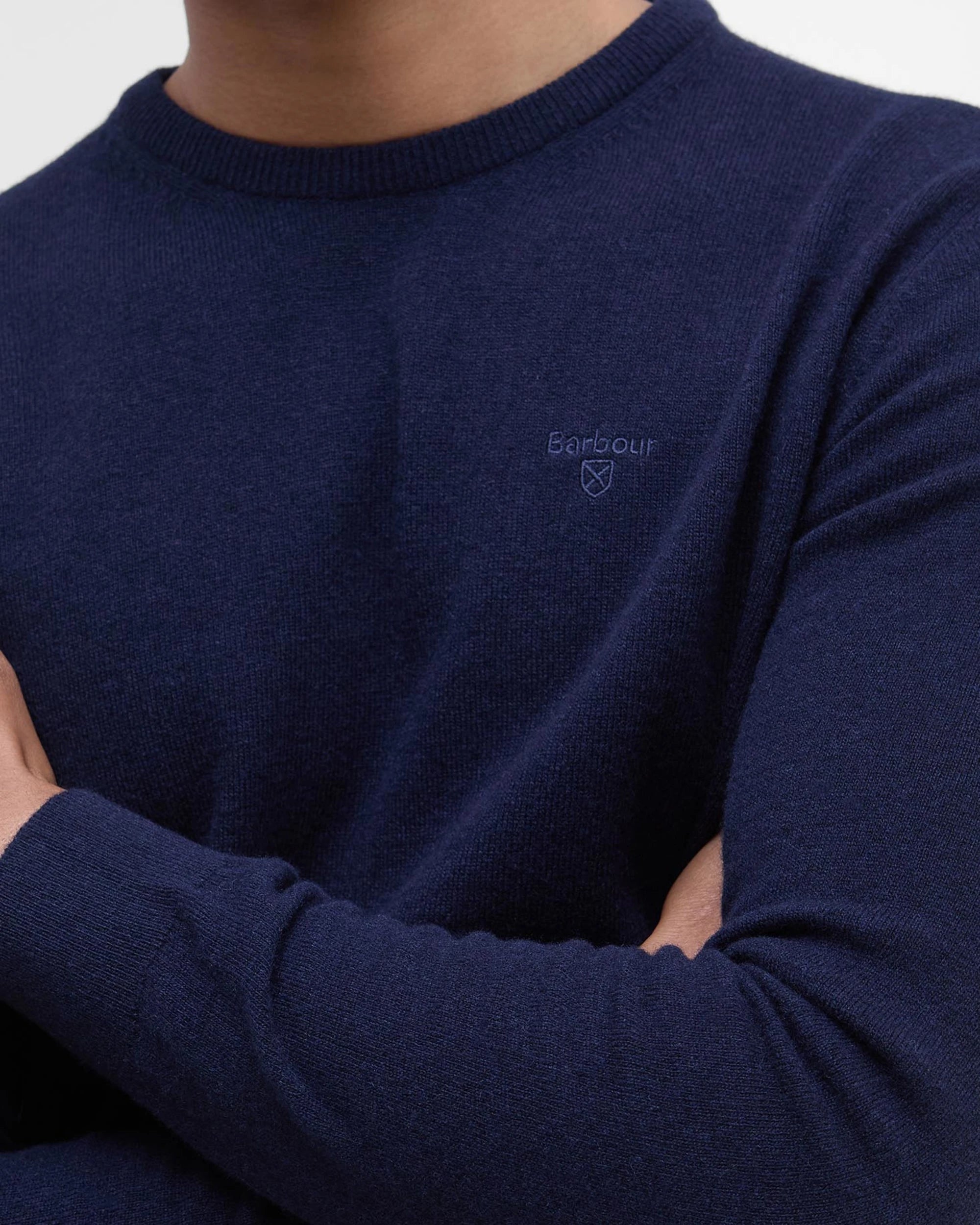 Essential L/Wool Crew AW25 Barbour - Navy