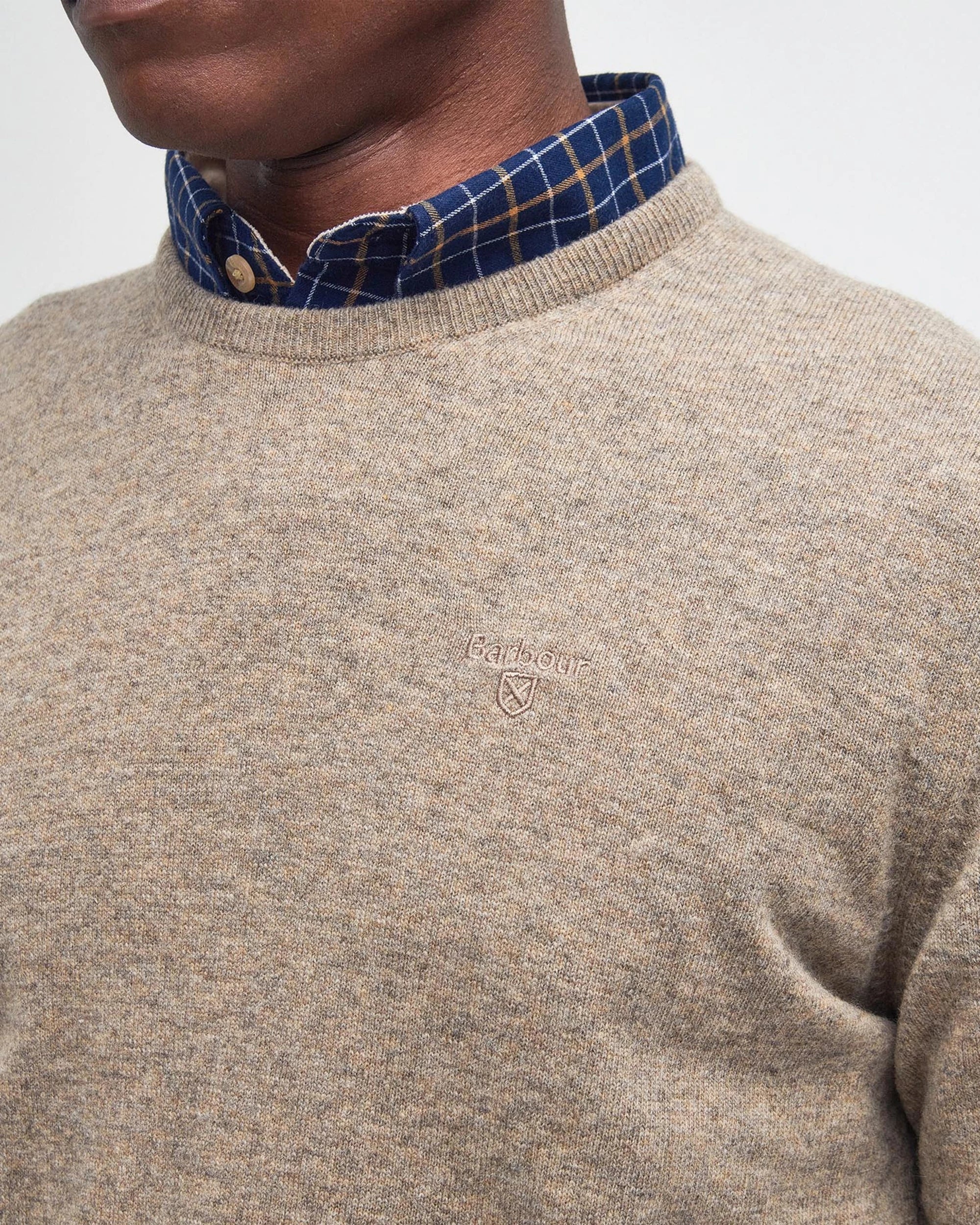 Essential L/Wool Crew AW25 Barbour - Fossil