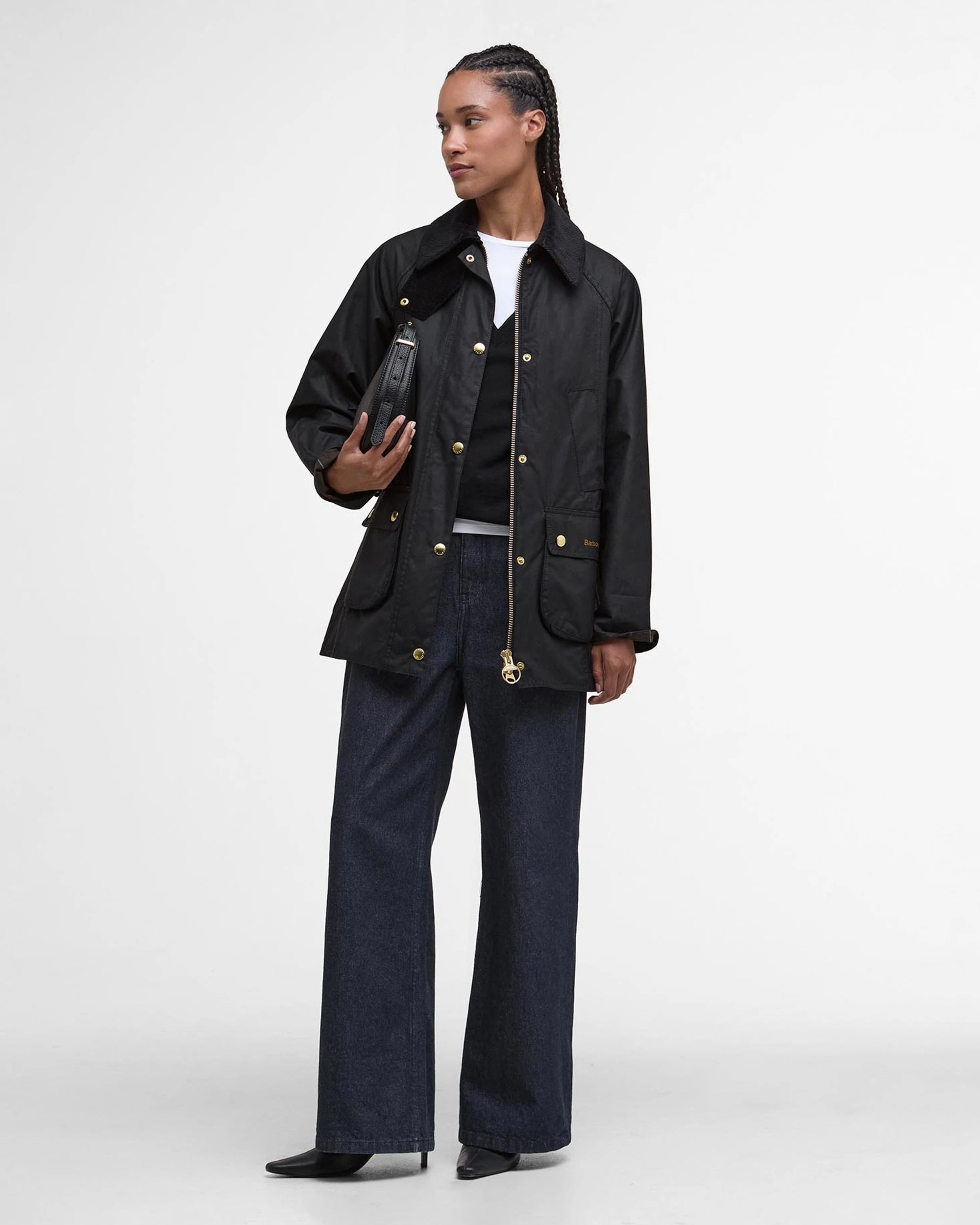 Modern Beadnell Wax AW25 Barbour Donna - Black / Classic