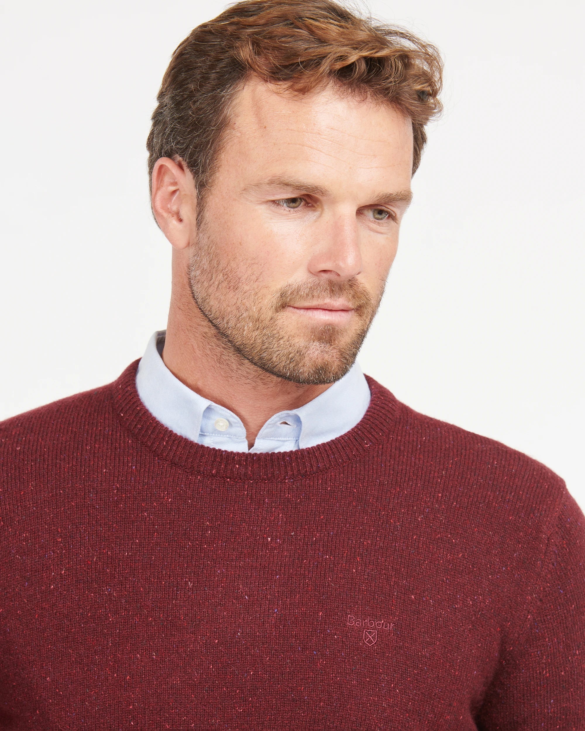 Essential Tisbury Crew AW25 Barbour - Ruby