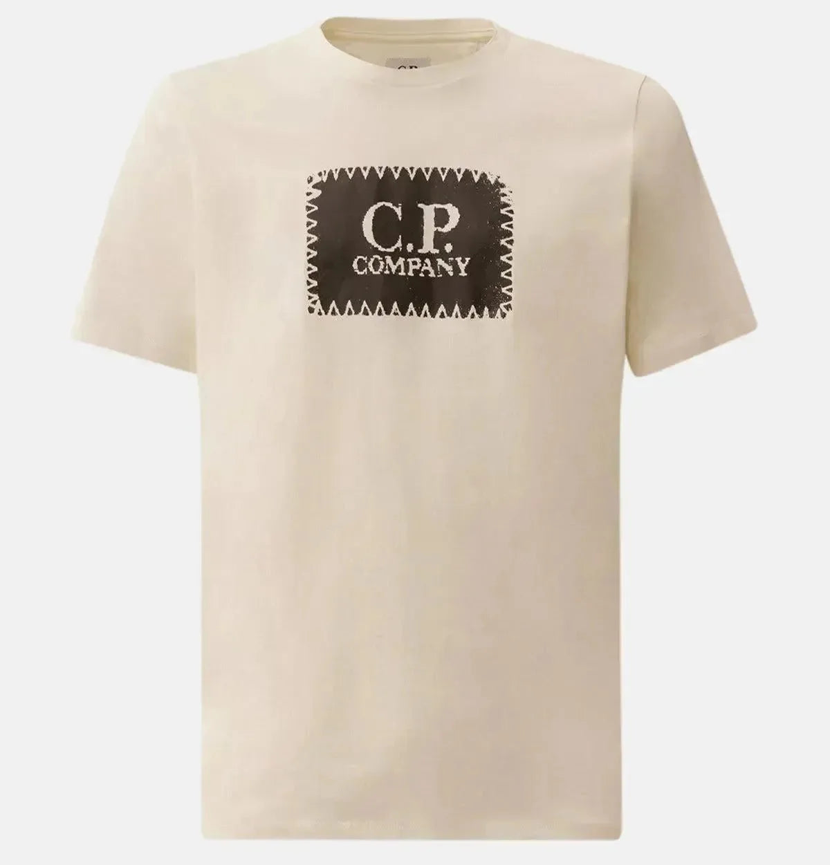 Jersey 30/1 Short Sleeve Logo Label T-Shirt C.P. Company - Gauze White