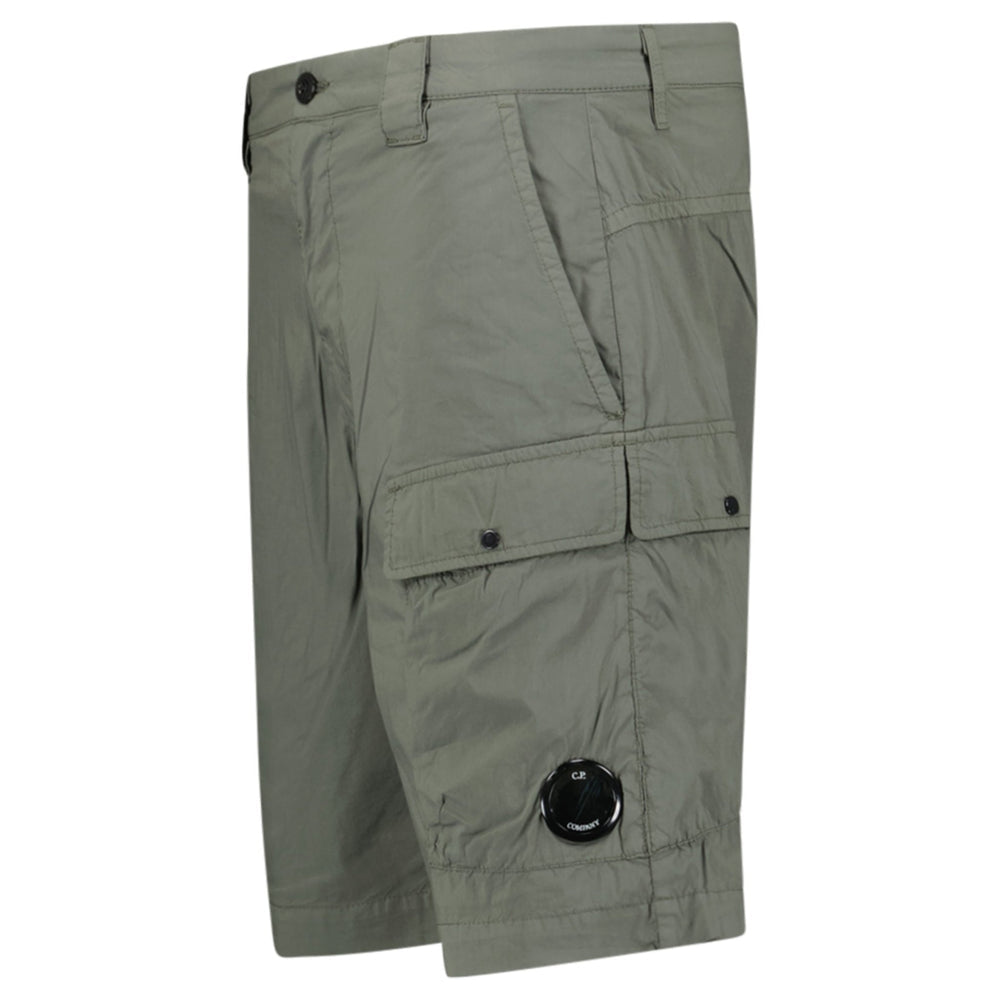Stretch Sateen Cargo Lens Shorts C.P. Company - Ivy Green