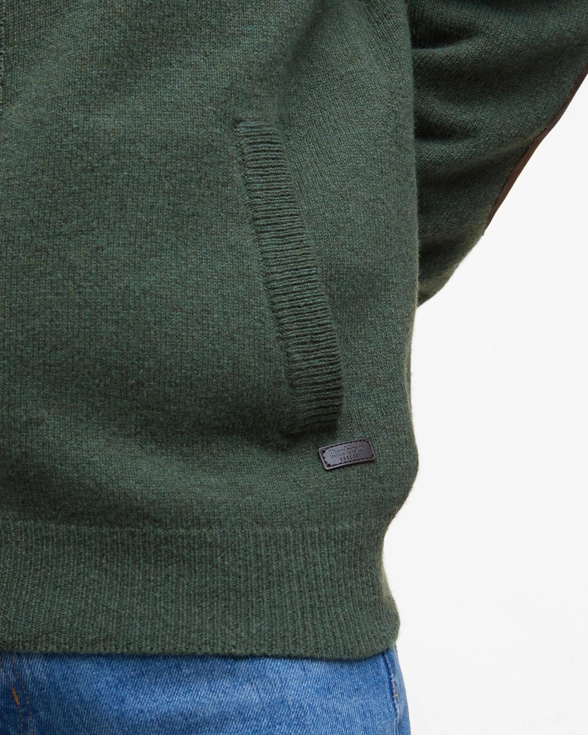 Essential Patch Zip Through AW25 Barbour - Olive