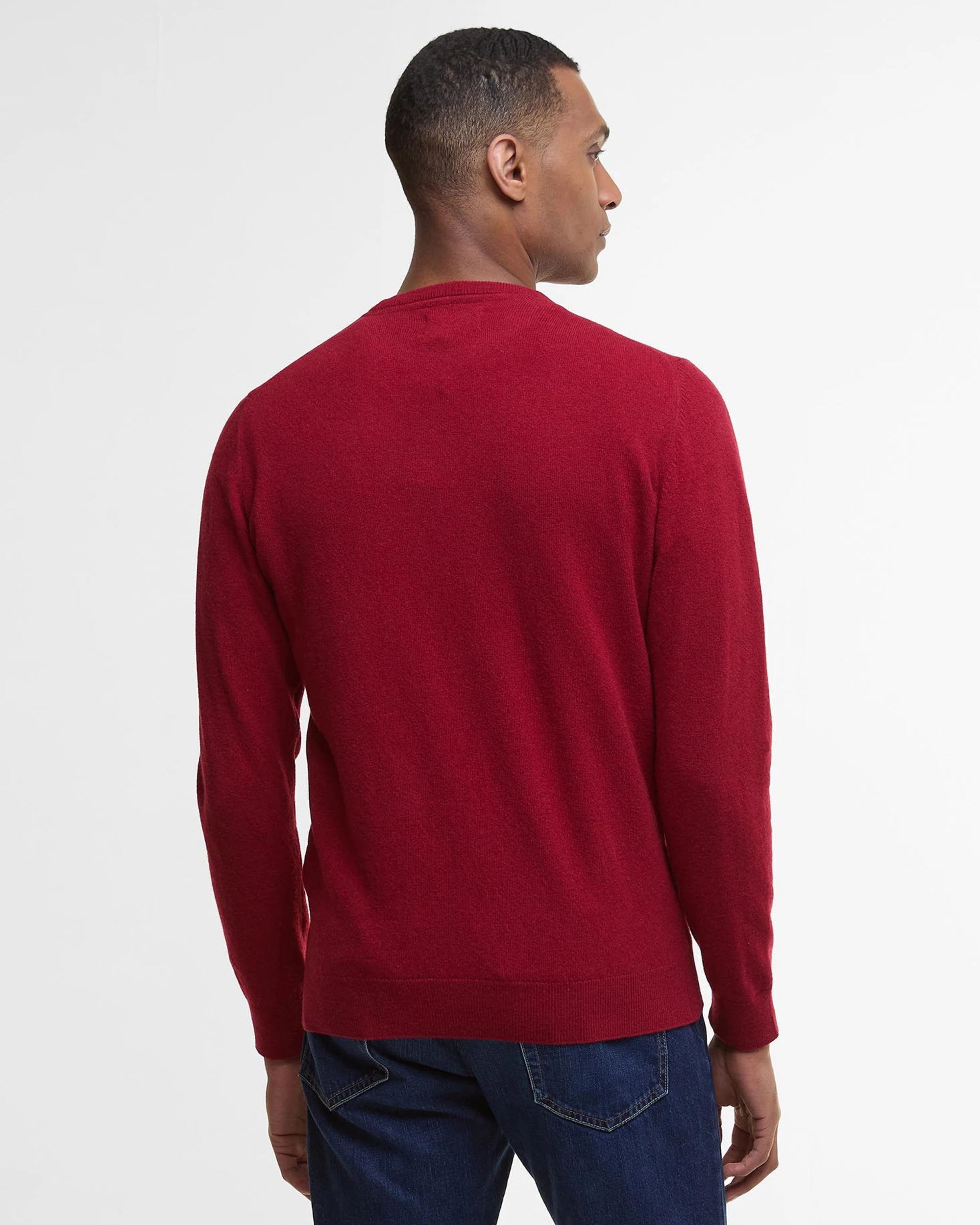Essential L/Wool Crew AW25 Barbour - Biking Red