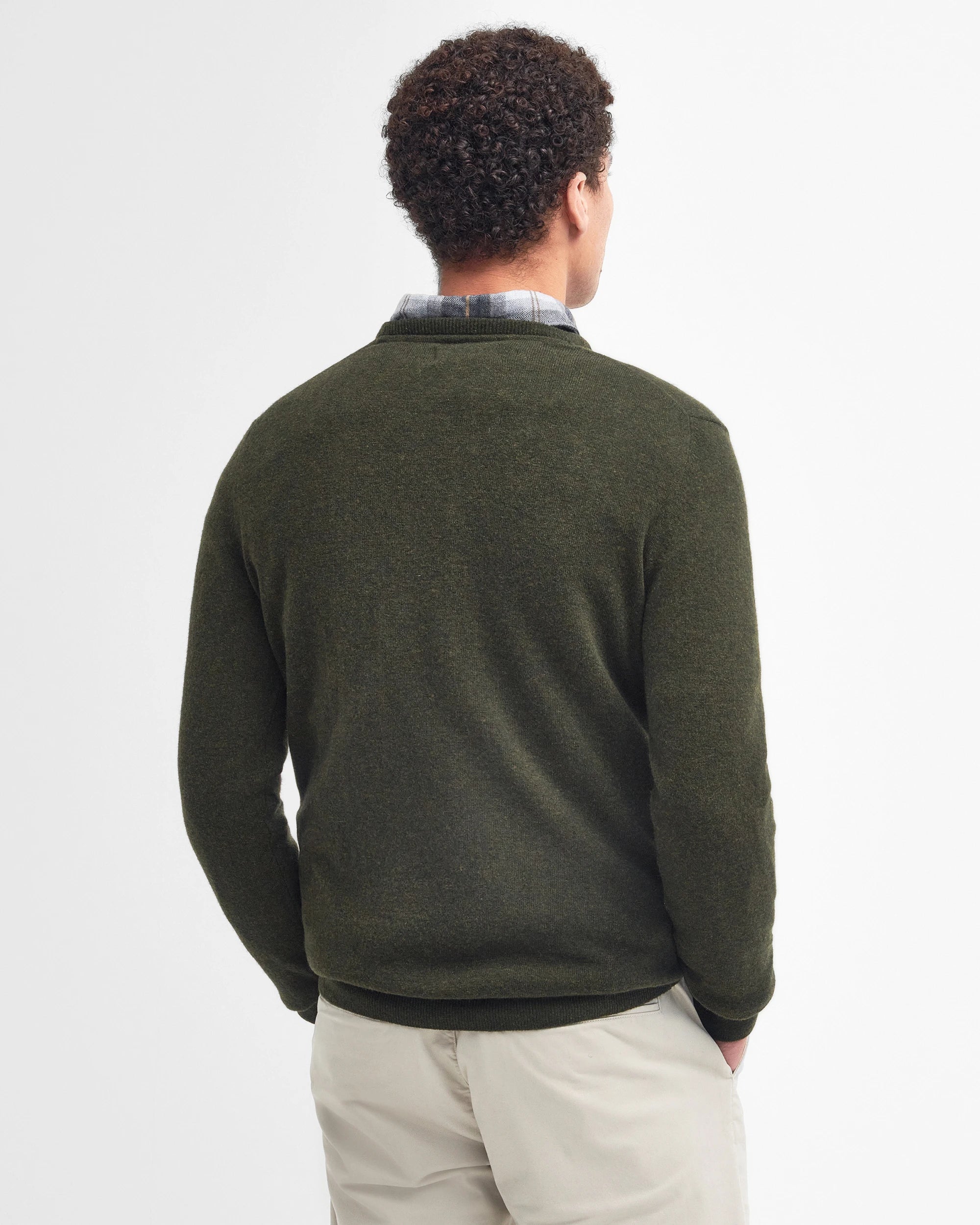 Essential L/Wool Crew AW25 Barbour - Seaweed