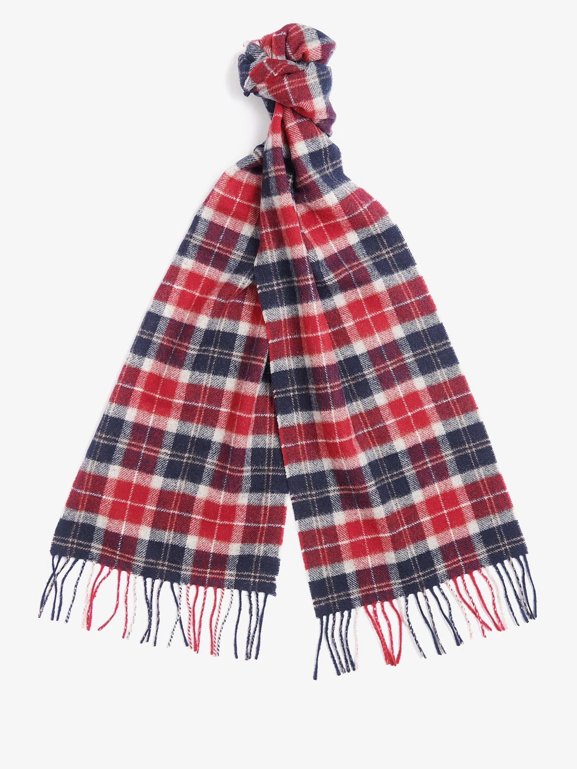 Tartan Lambswool Scarf AW25 Barbour - Cranberry Tartan