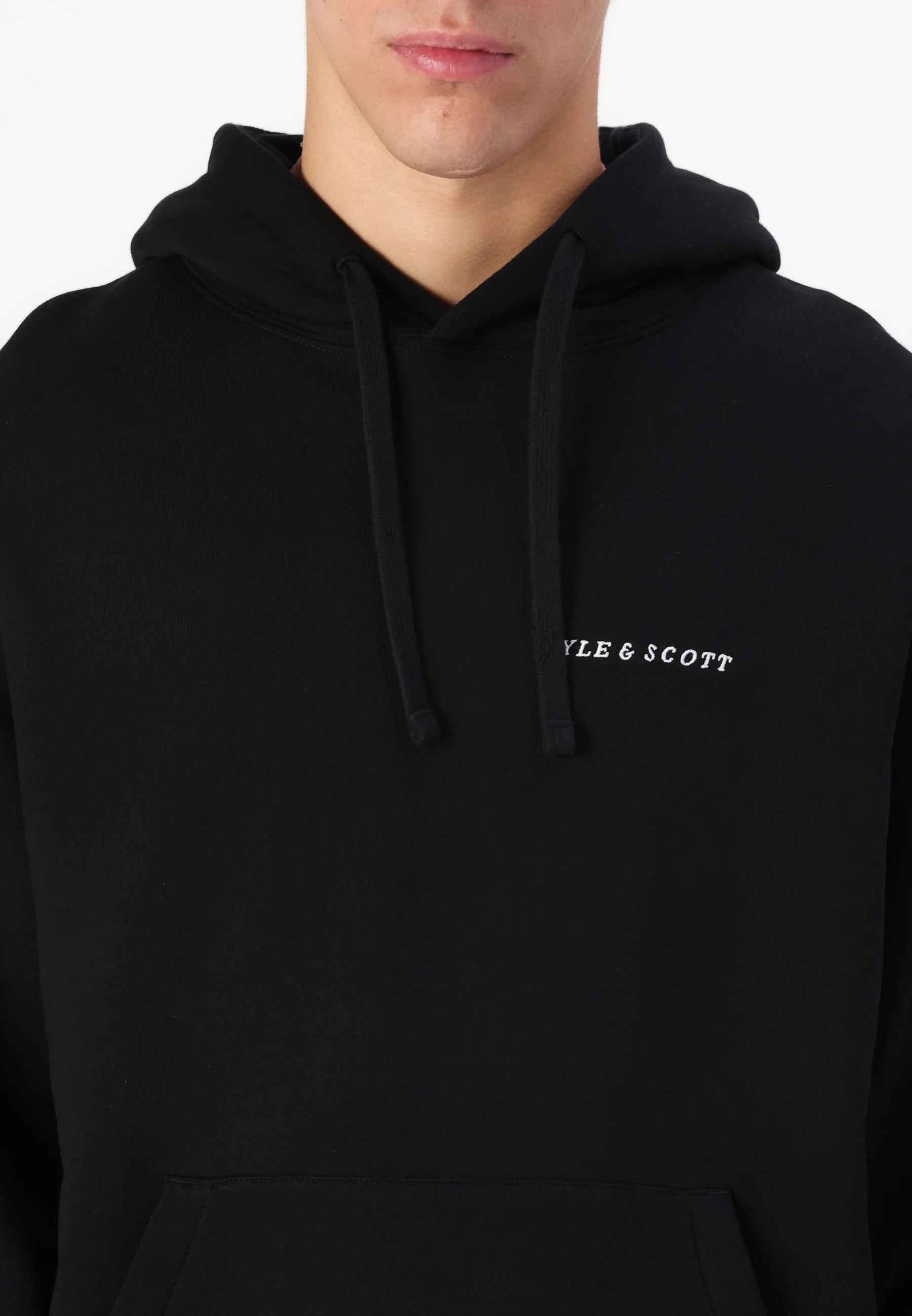 Embroidered Hoodie Lyle &amp; Scott - Jet Black / White