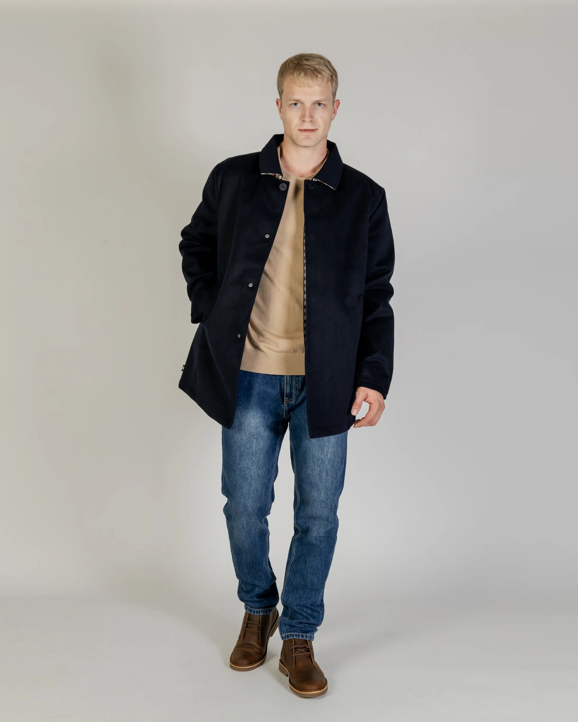 Wool 3-Way Active Trench Aquascutum - Navy