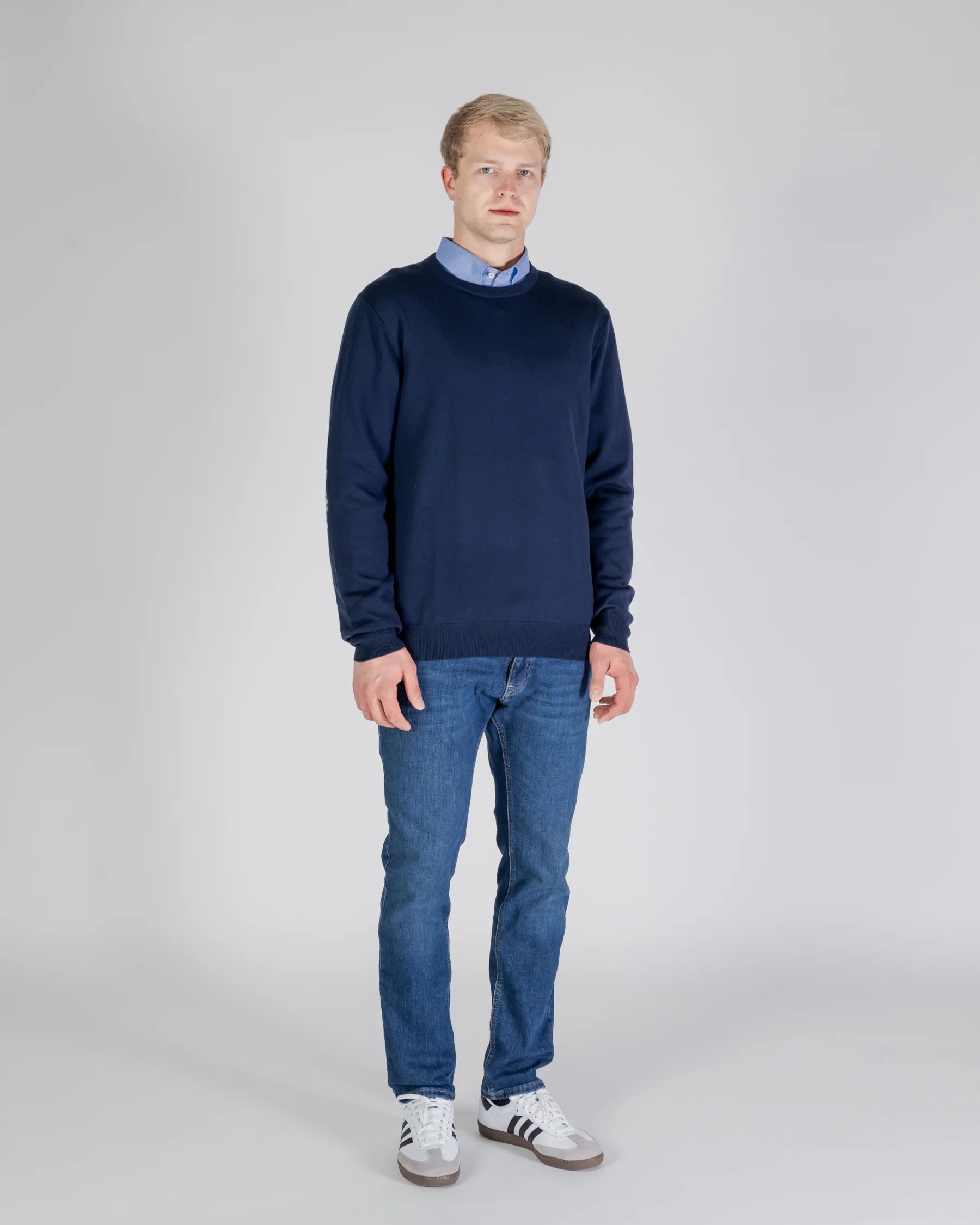 Active Club Check Sleeves Sweater Aquascutum - Navy