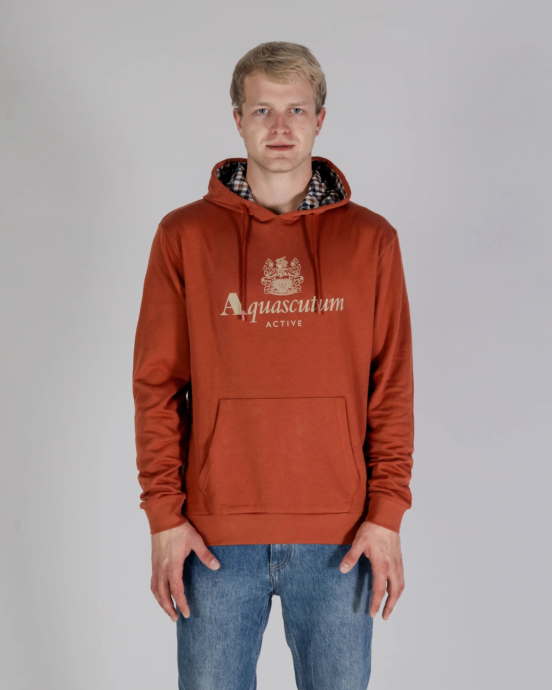 Active Big Logo Raglan Hoodie Aquascutum - Winter Rust