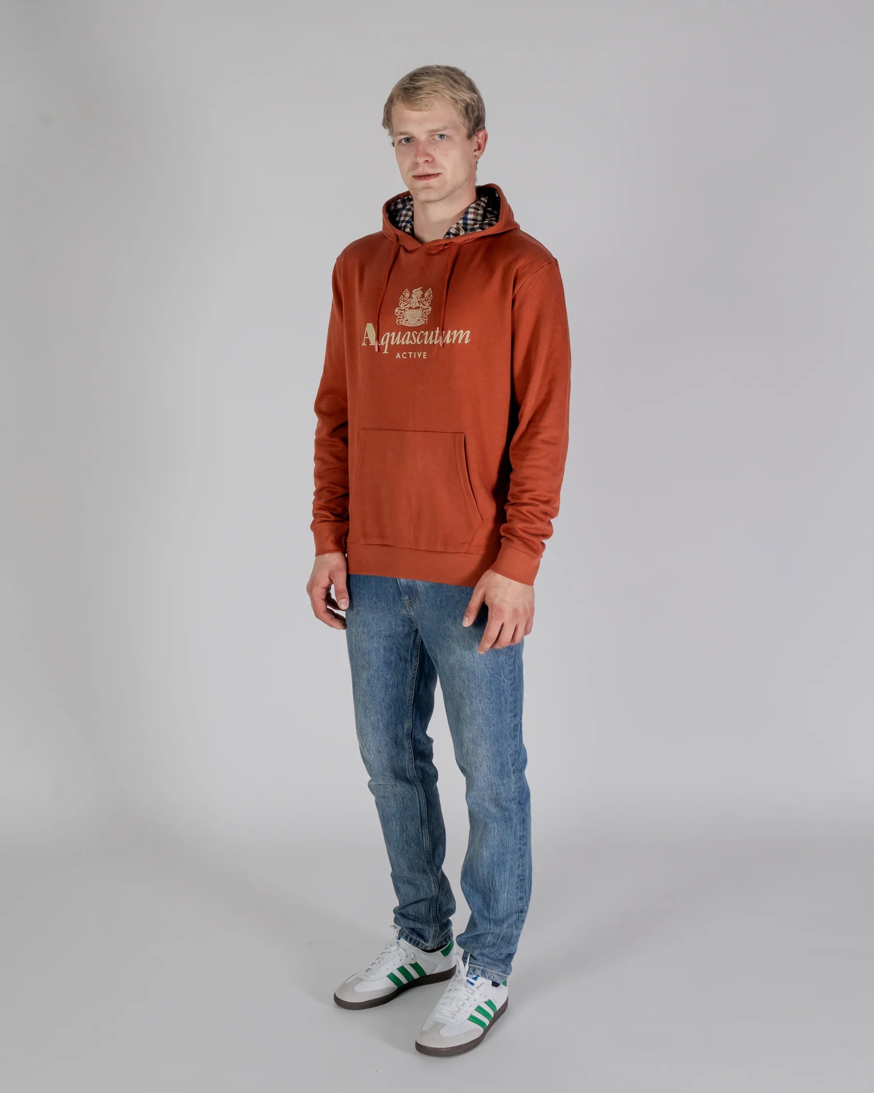 Active Big Logo Raglan Hoodie Aquascutum - Winter Rust