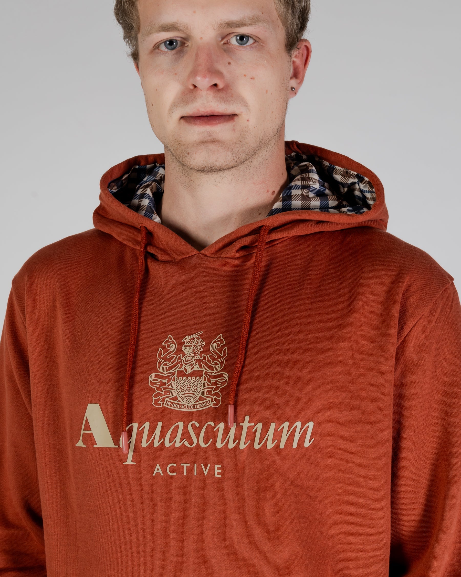 Active Big Logo Raglan Hoodie Aquascutum - Winter Rust