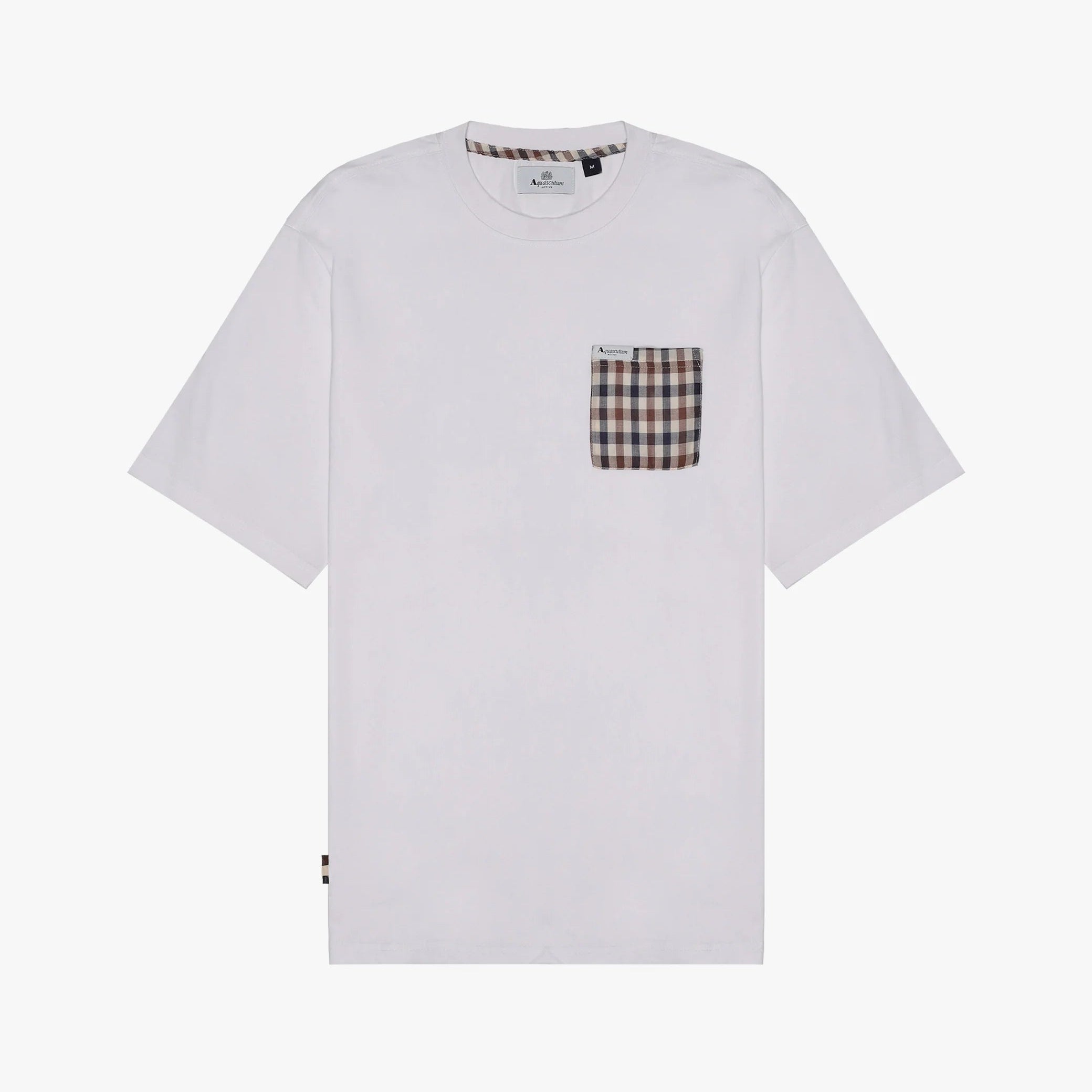 Club Check Pocket T-Shirt Aquascutum - White
