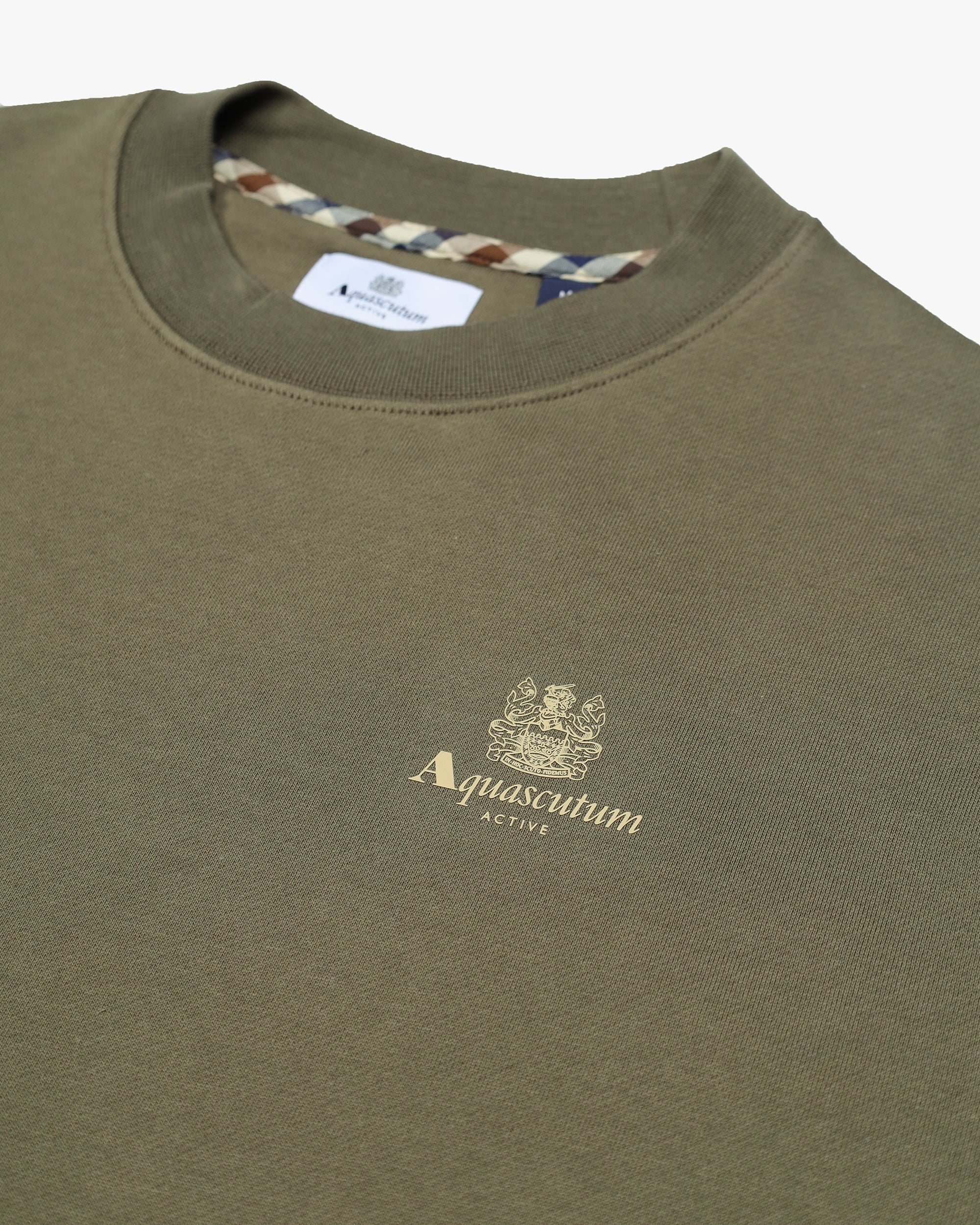 Small Logo Crew Neck Aquascutum AW25 - Ivy Green