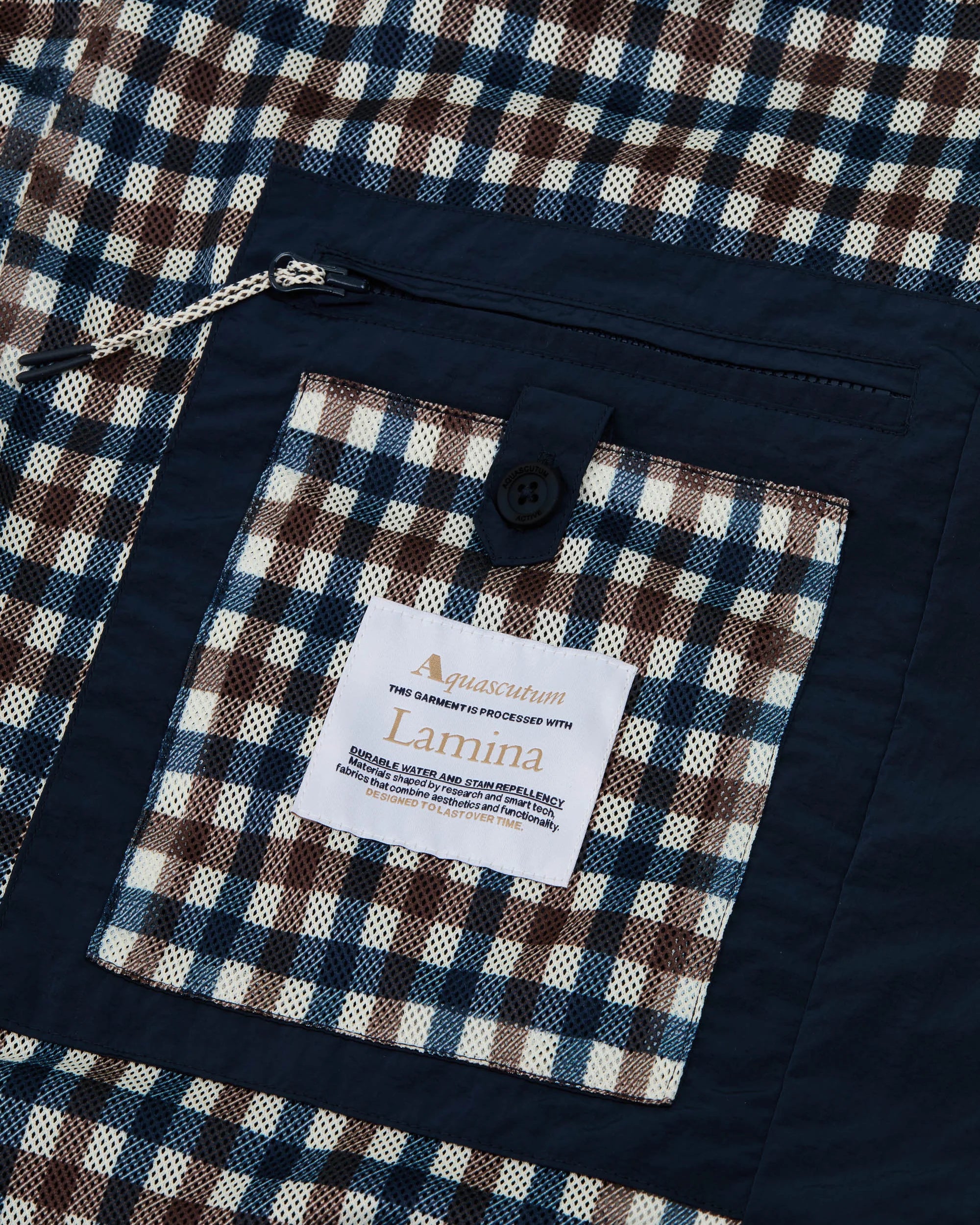 Lamina Mock Neck Jacket Aquascutum - Navy