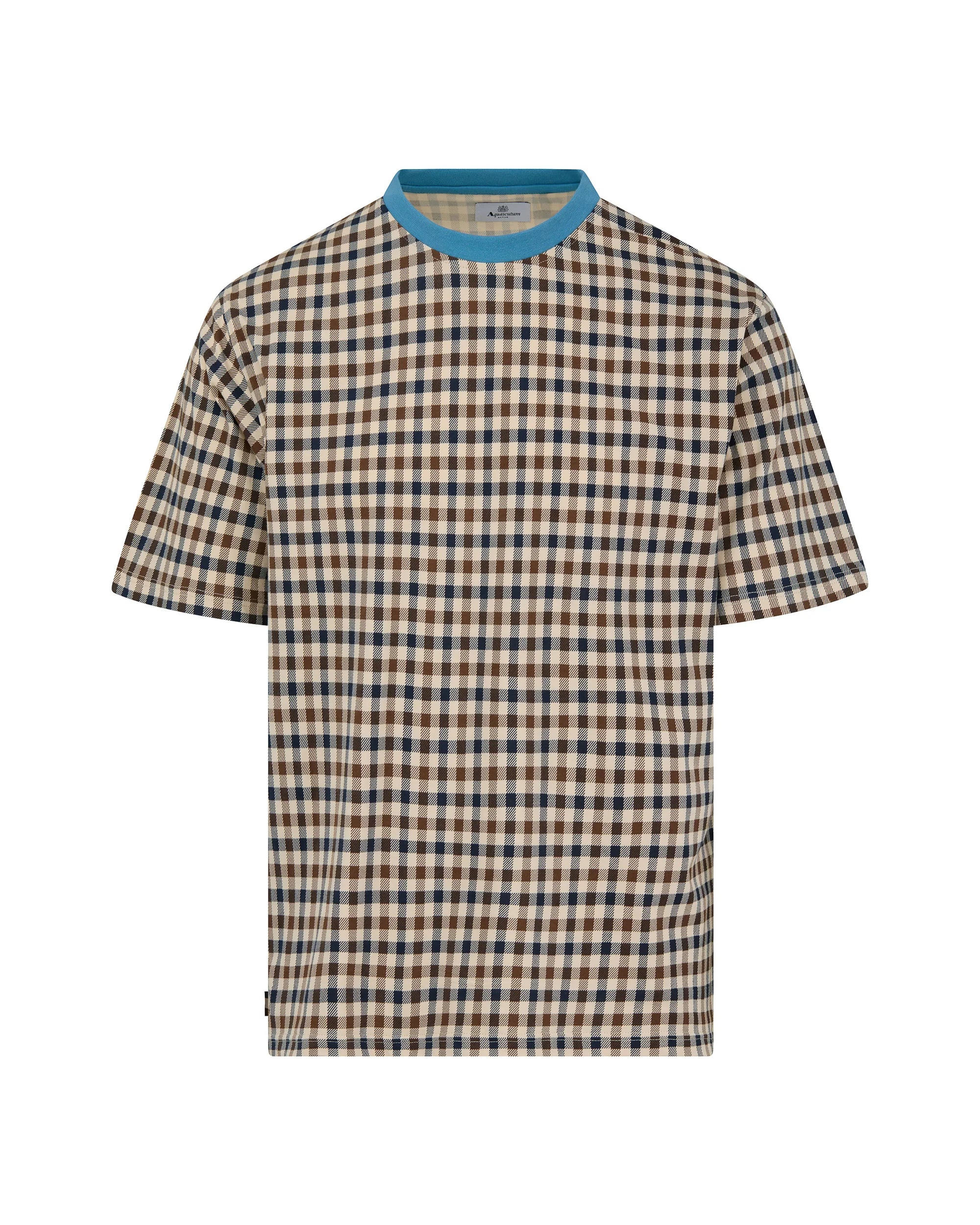 Club Check T-Shirt Aquascutum - Avio